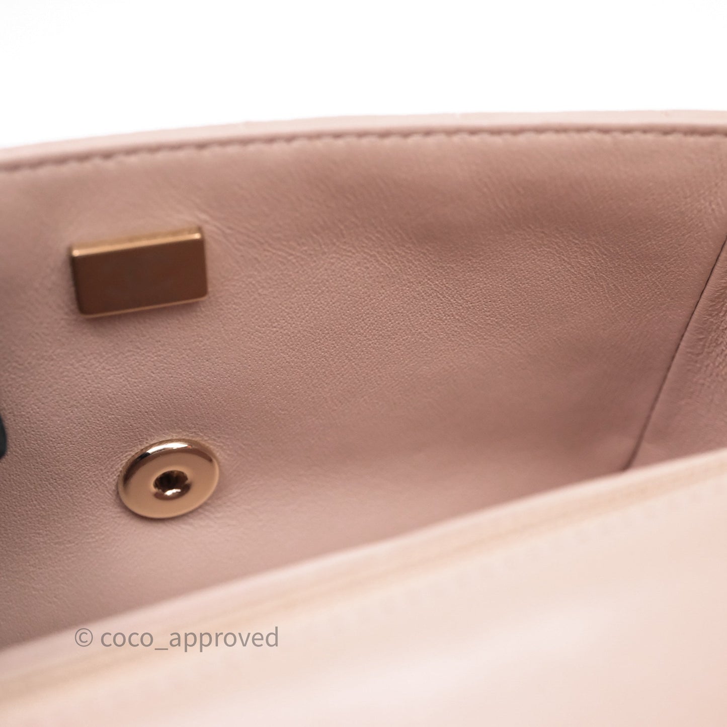 Chanel Mini Rectangular Quilted Beige Lambskin Gold Hardware