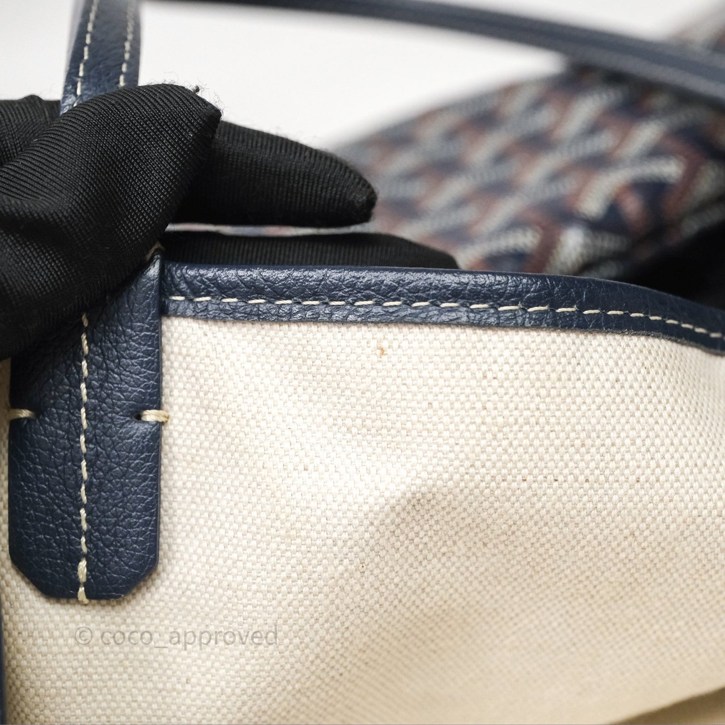 Goyard St. Louis Tote PM Navy/Tan