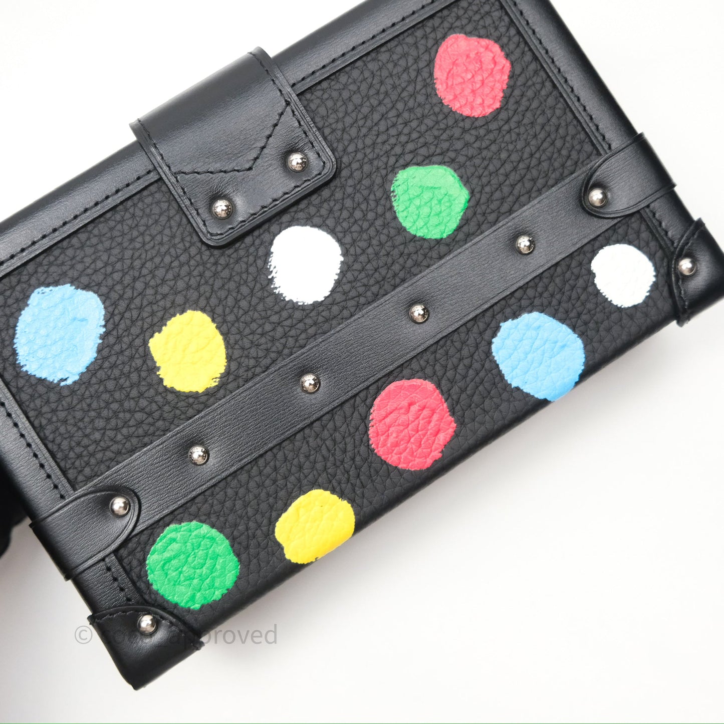 Louis Vuitton x Yayoi Kusama Petite Malle In Black Silver Hardware