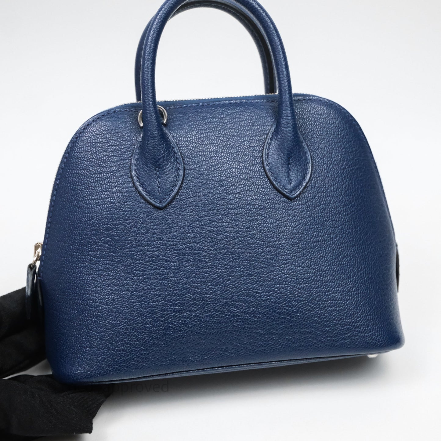 Hermès Bolide Mini 1923 Bleu Chèvre Mysore Palladium Hardware
