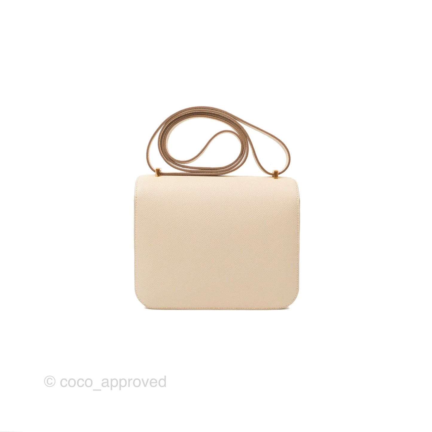 Hermès Constance Mini 18cm Craie Epsom Gold Hardware