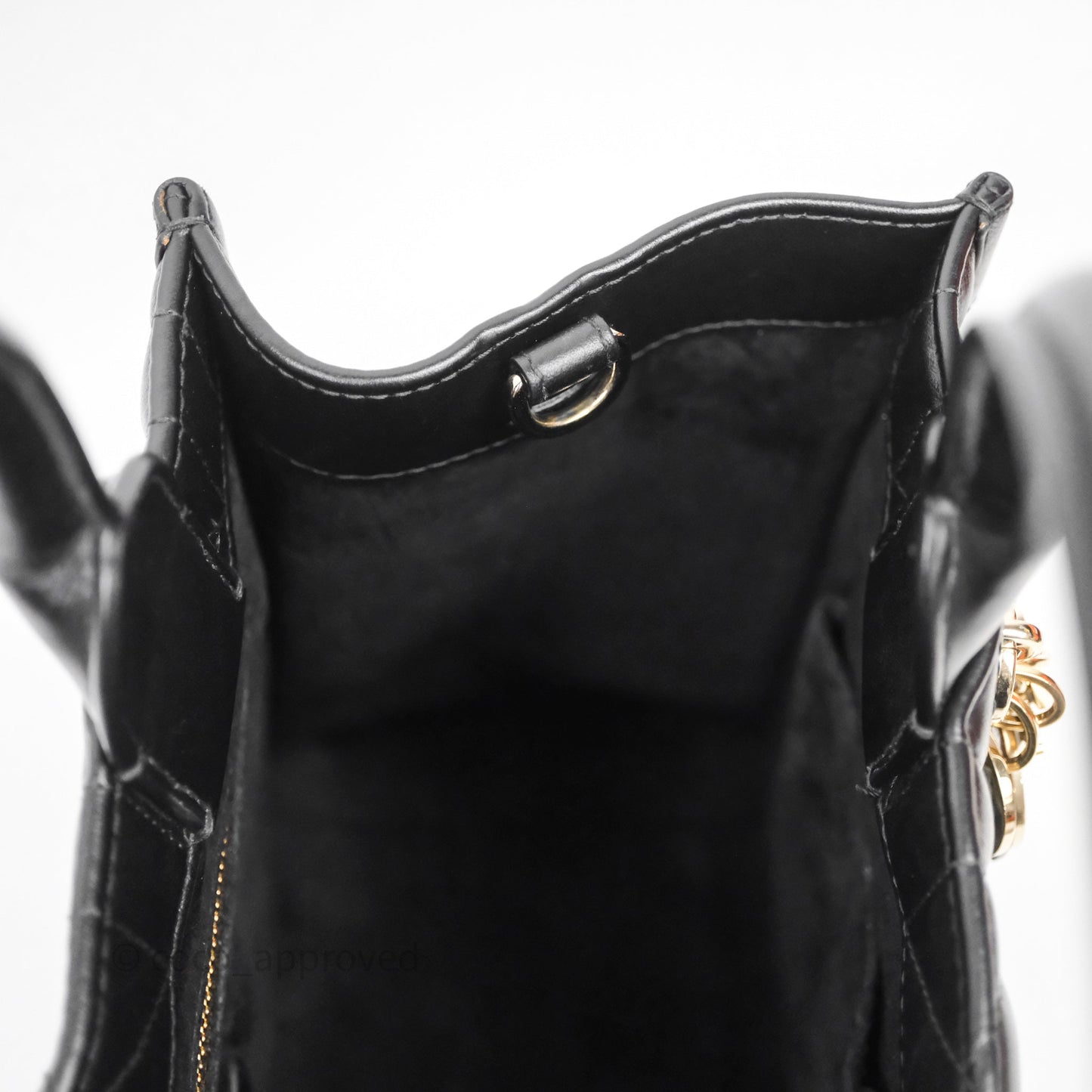 Christian Dior Small Dior Book Tote Black Macrocannage Calfskin Gold Hardware