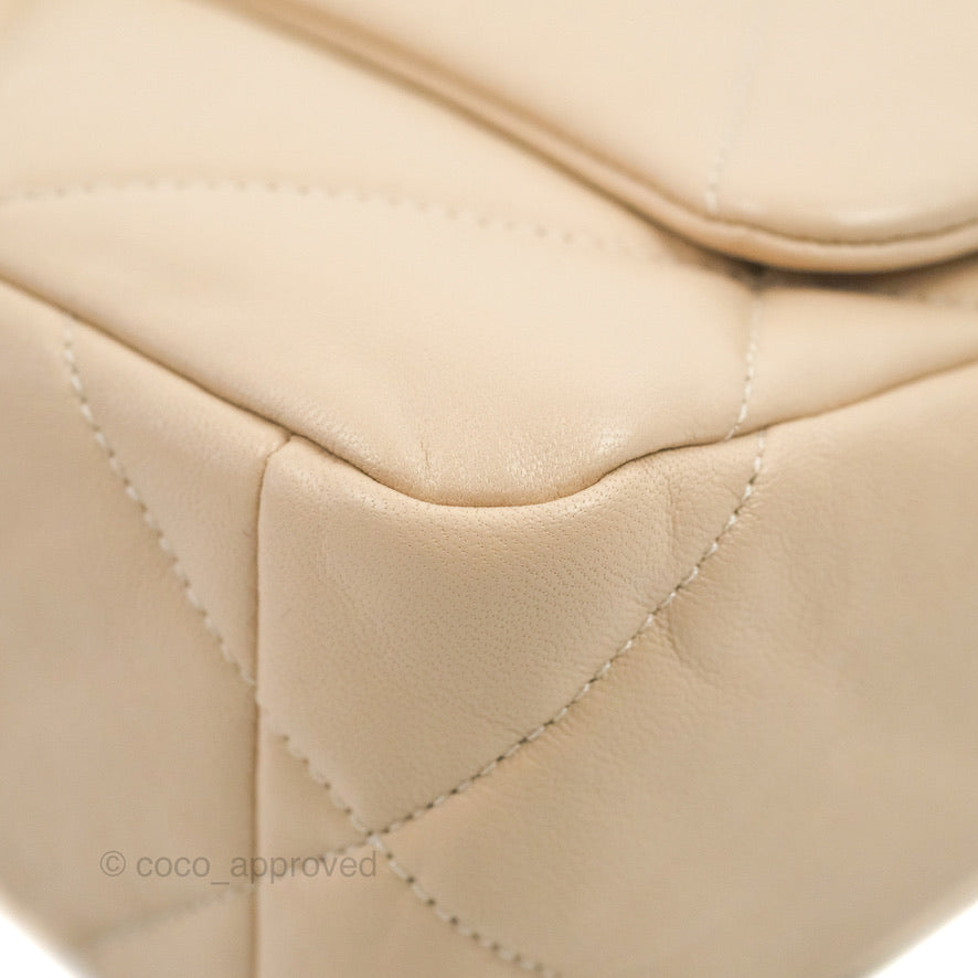 Chanel 19 Small Beige Mixed Hardware