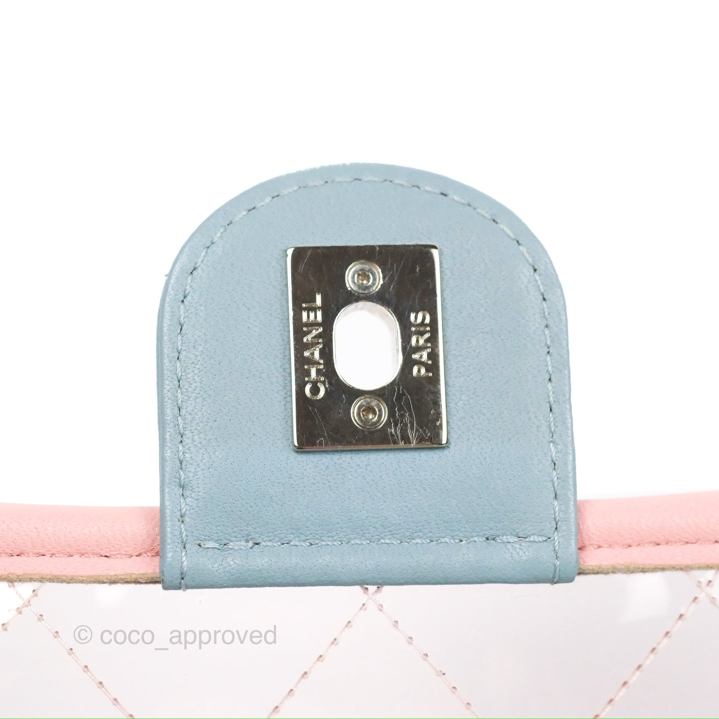 Chanel Mini Coco Splash Flap Bag PVC Lambskin Pink/Blue/Green Silver Hardware