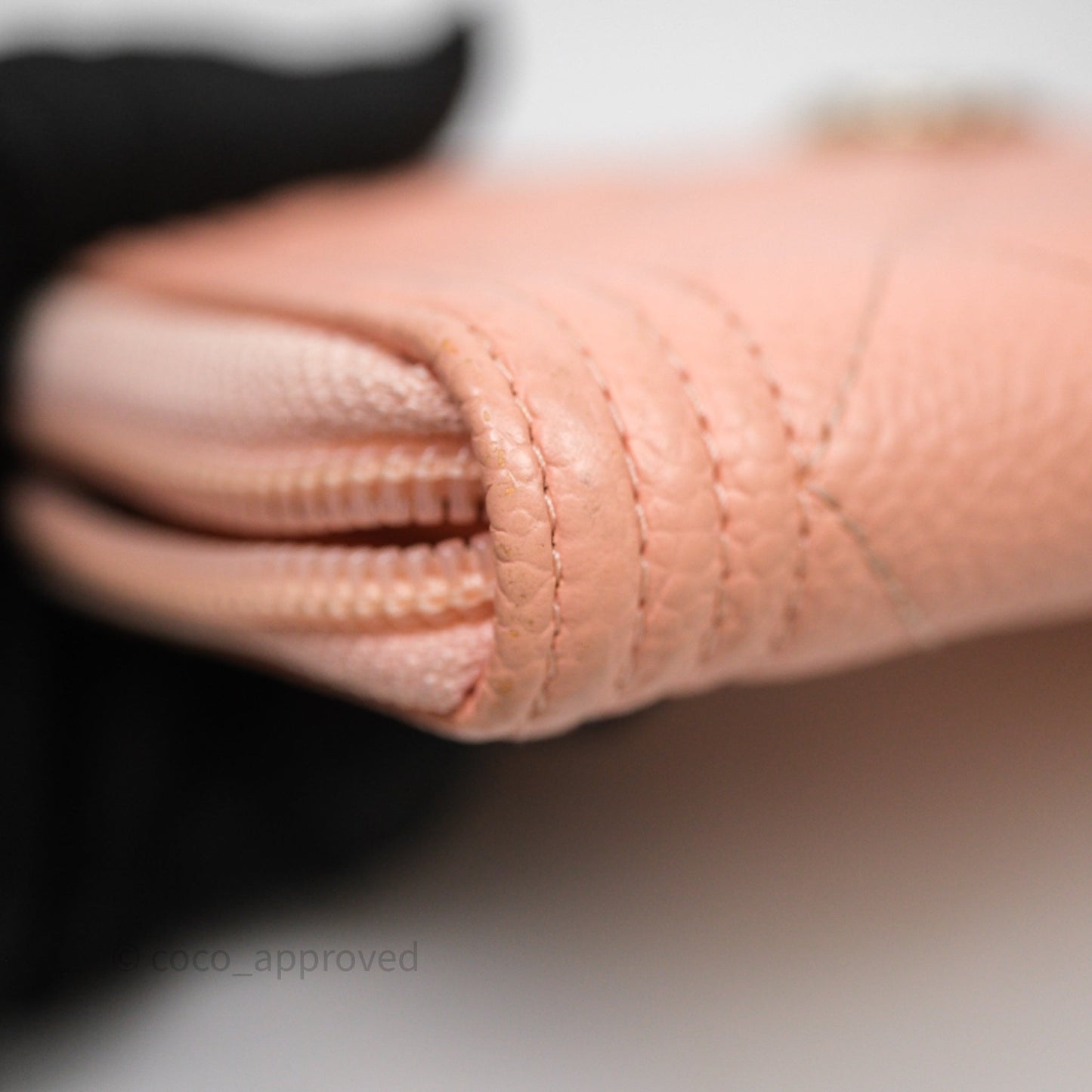 Chanel Boy Zip Long Wallet Pink Caviar Gold Hardware