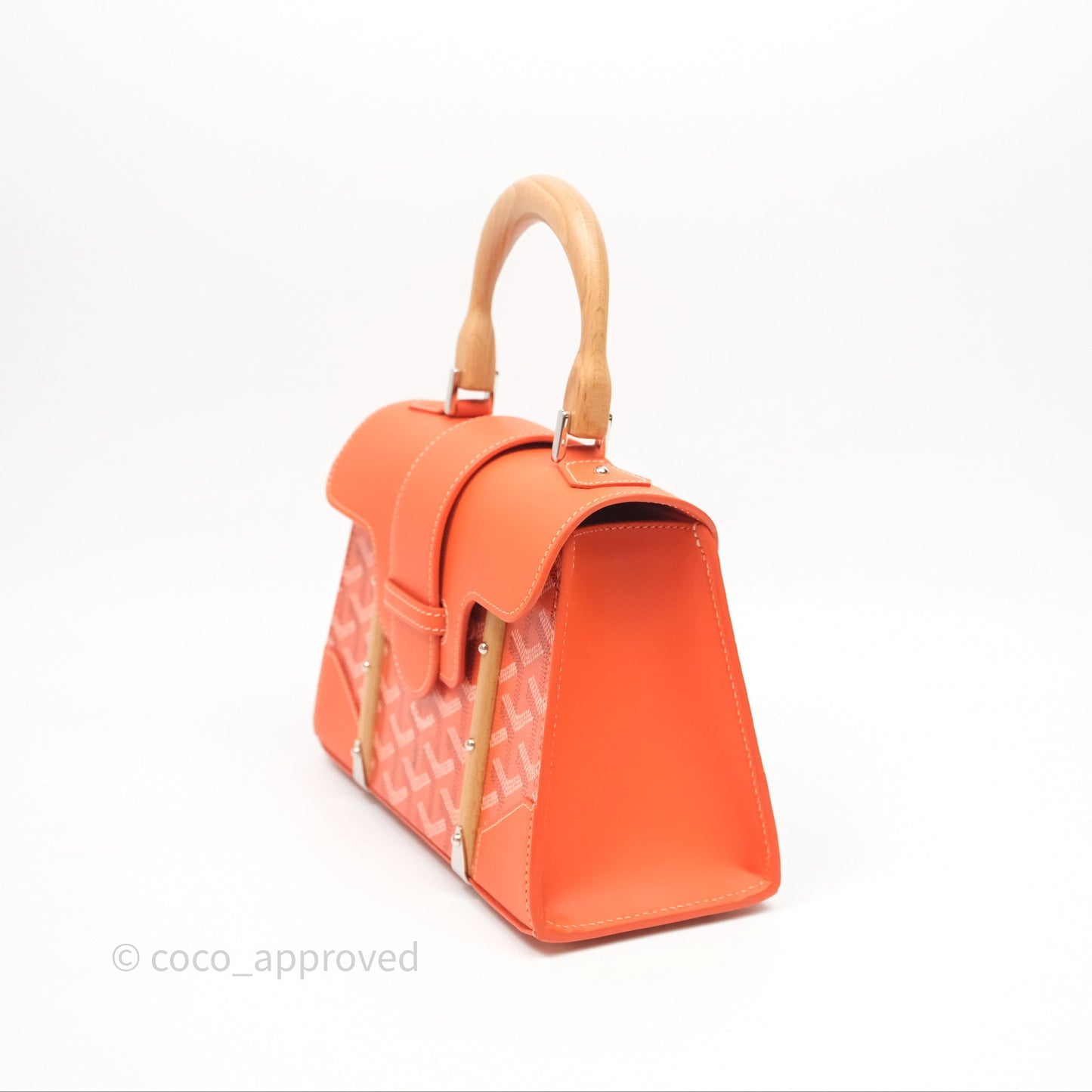 Goyard Saïgon Structuré Mini Bag Orange Goyardine Canvas