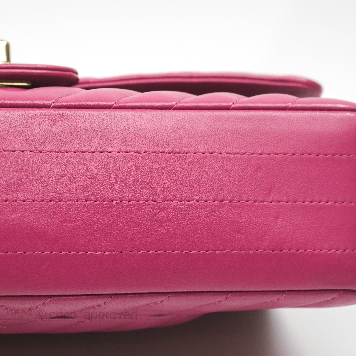 Chanel Medium Classic Flap Chevron Dark Plum Pink Lambskin Gold Hardware