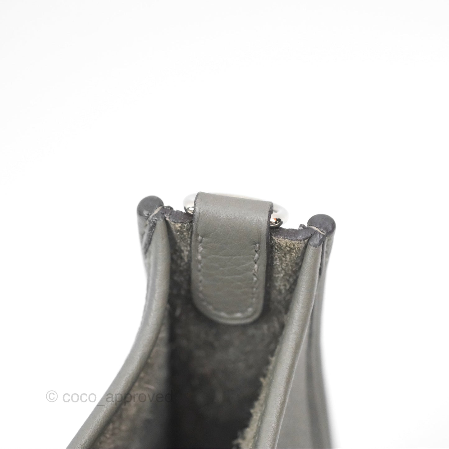 Hermès Mini Evelyne 16 Gris Meyer 0L Clemence Palladium Hardware