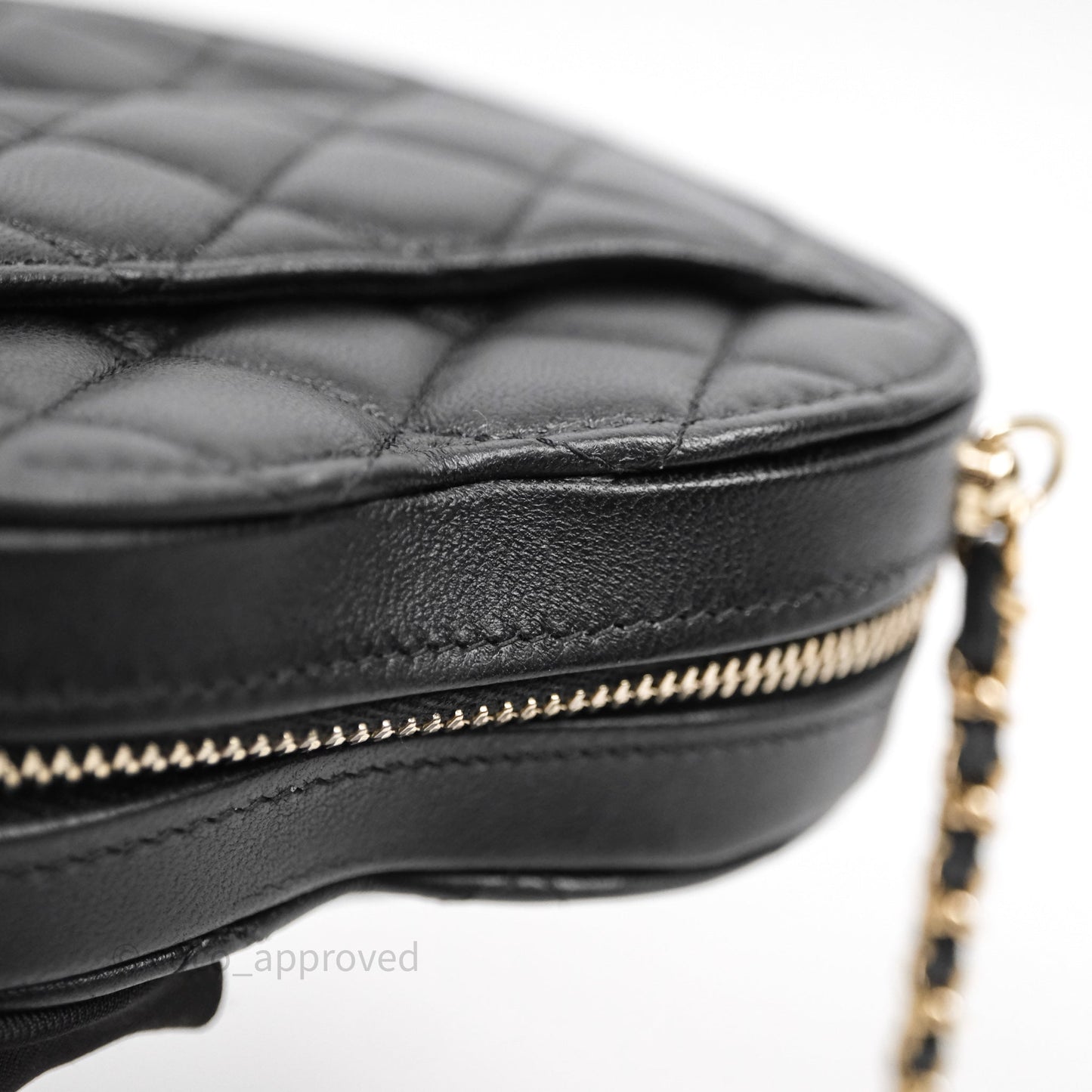 Chanel Small Heart Bag Black Lambskin Gold Hardware