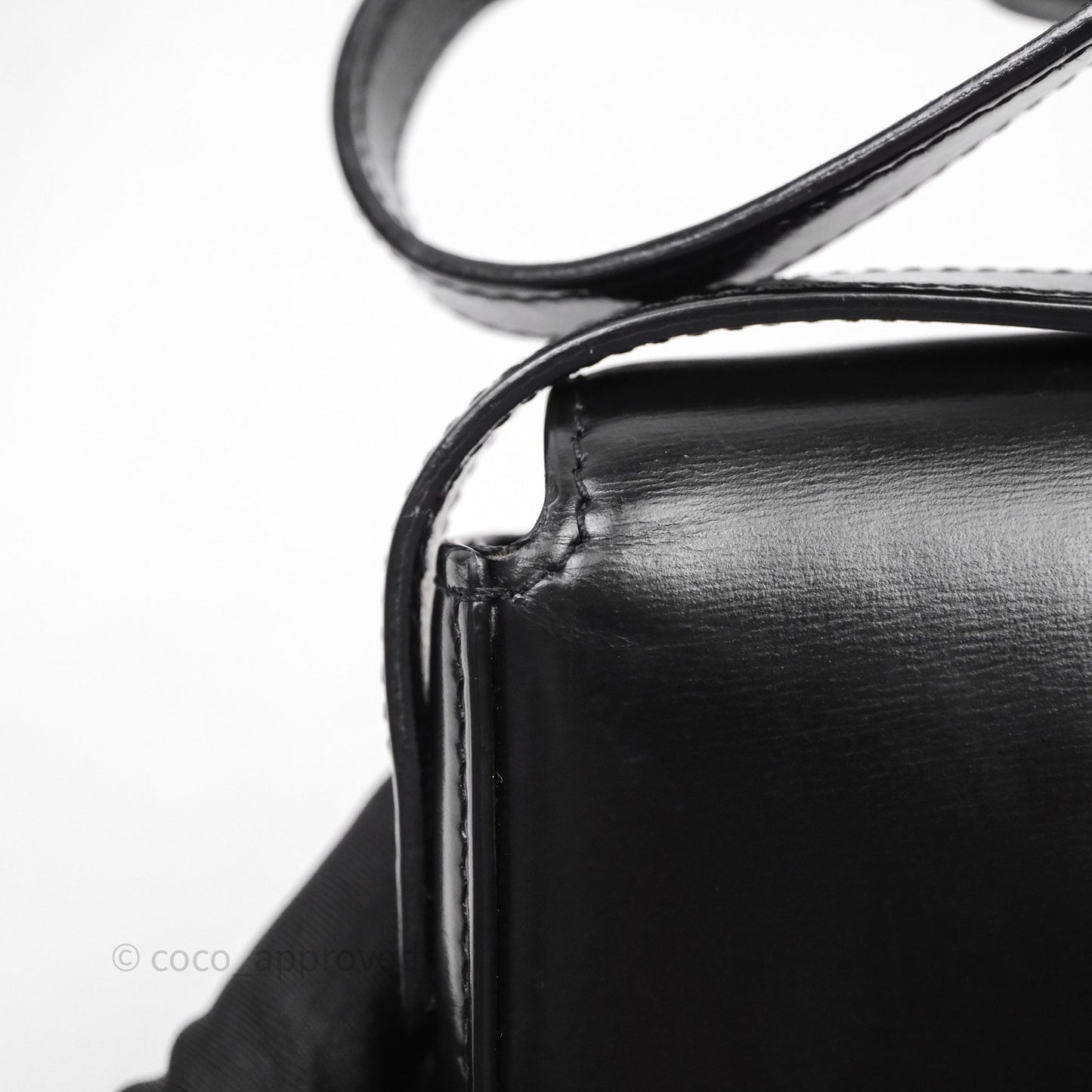 Celine Triomphe Shoulder Bag Black Calfskin