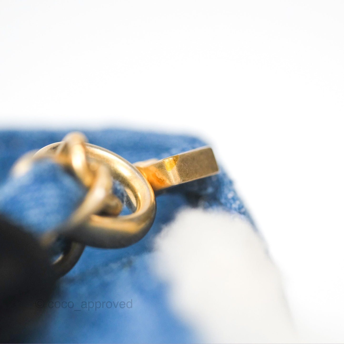 Chanel Medium Denim Shearling Hieroglyph Flap Bag Aged Gold Hardware