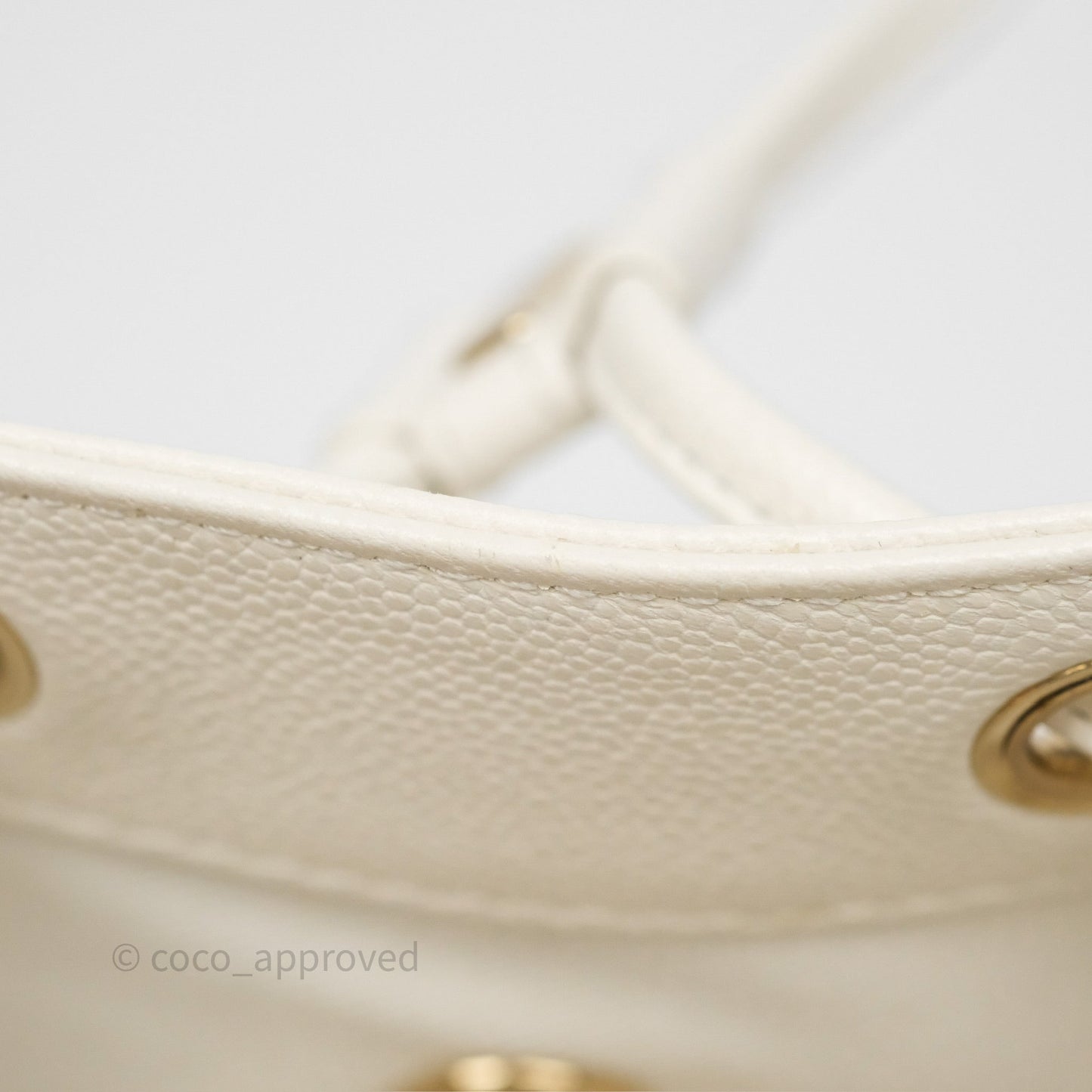 Chanel Quilted Business Affinity Backpack Ivory White Caviar Gold Hardware
