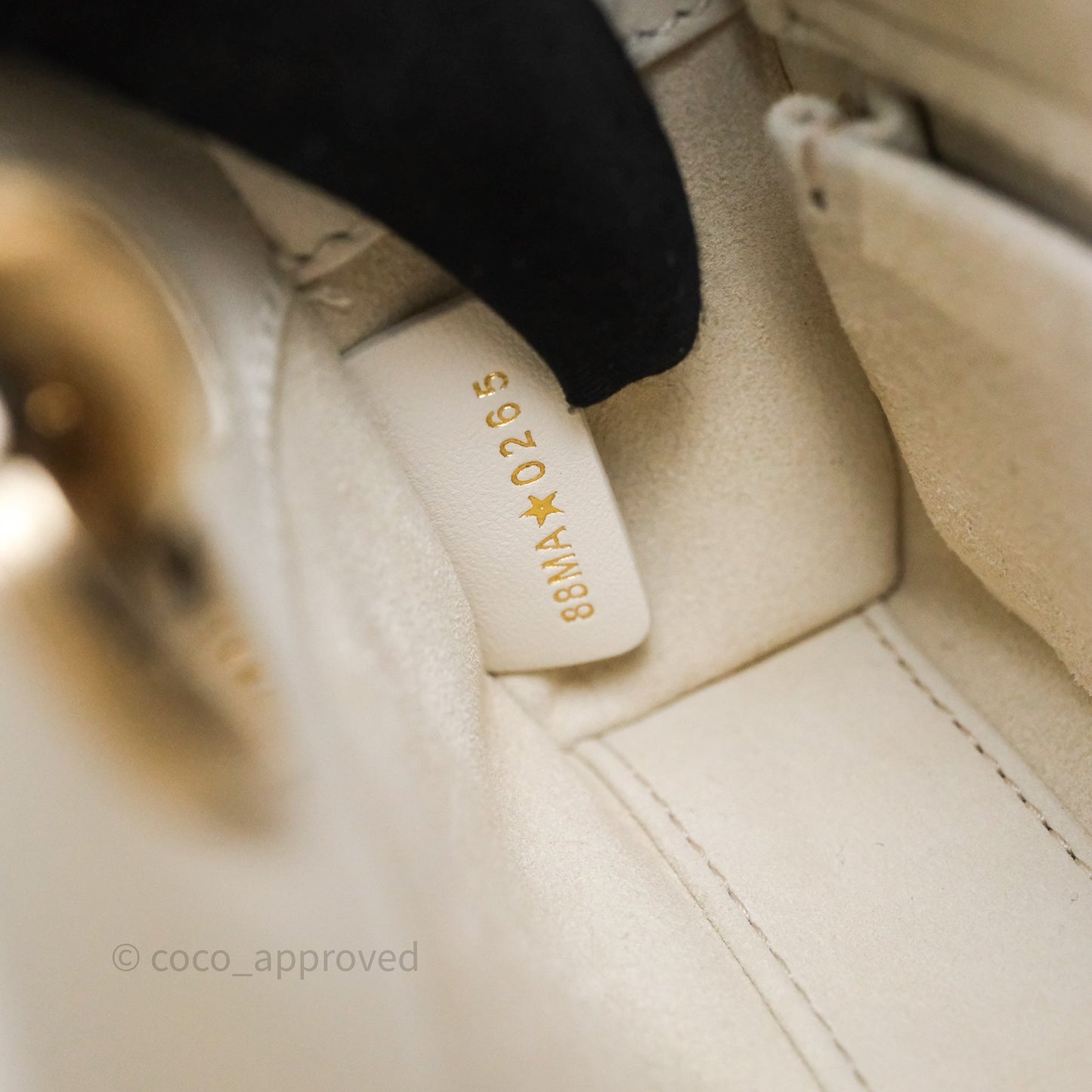 Christian Dior Mini Lady D-Joy White Light Gold Hardware