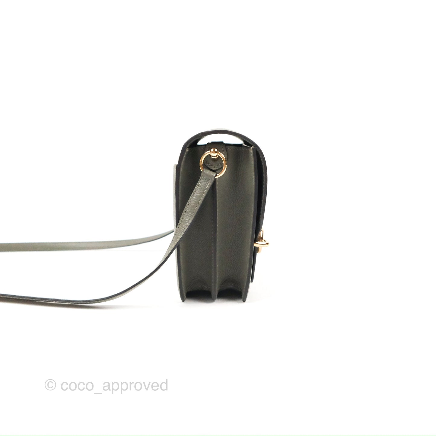Hermès Roulis Mini 18 Gris Meyer 0L Evercolor Permabrass Hardware