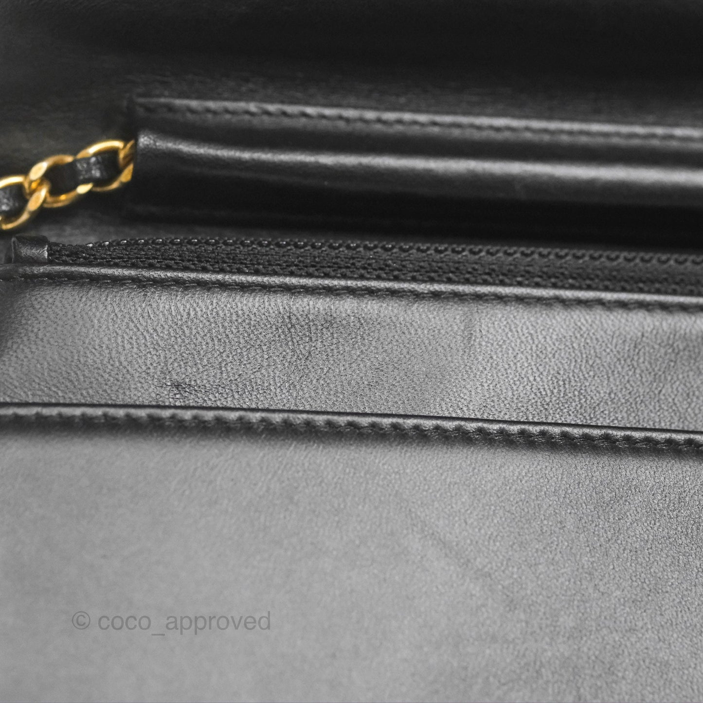 Chanel Quilted Boy Wallet on Chain WOC Black Calfskin Aged Gold Hardware