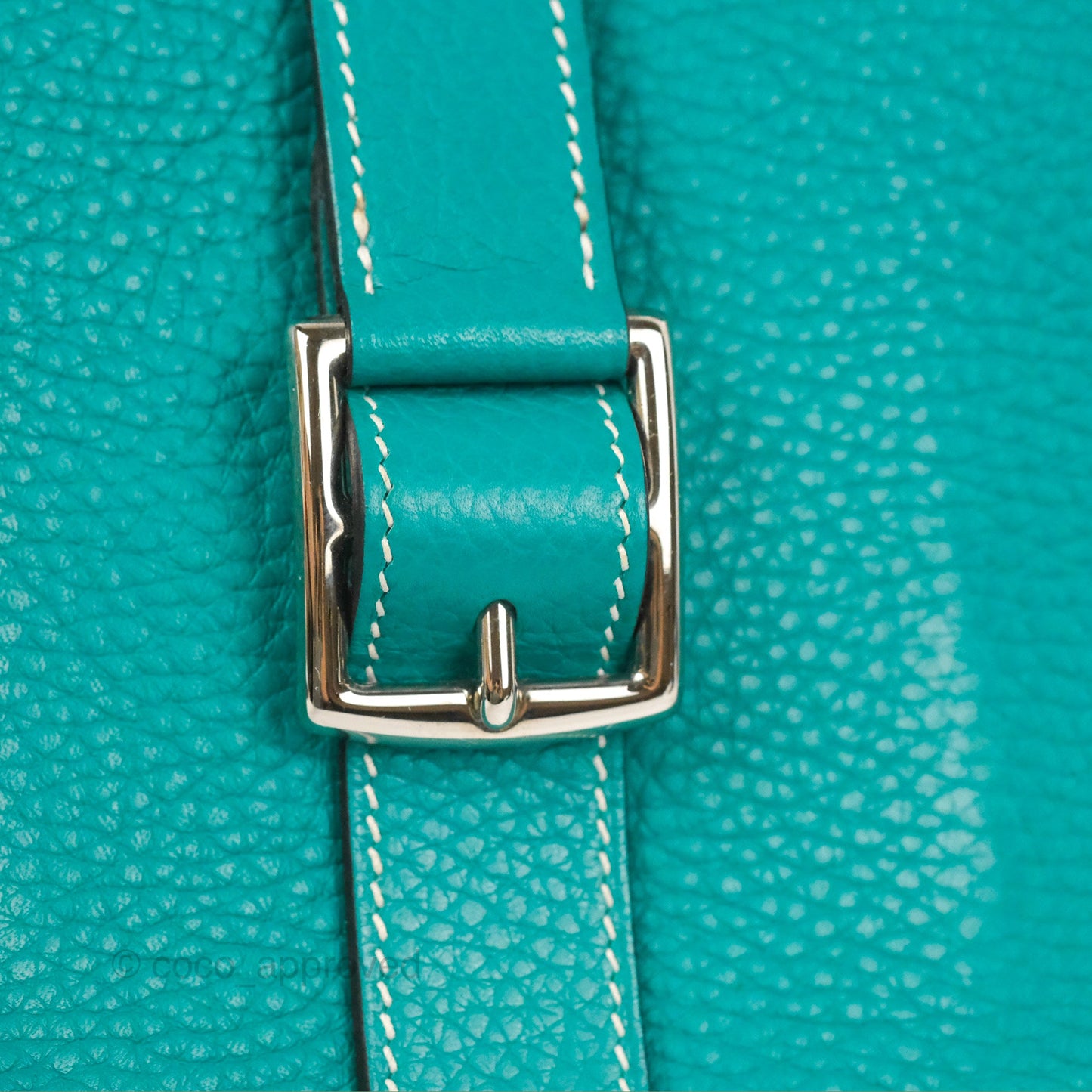 Hermès Halzan 31 Vert Verone Clemence Palladium Hardware