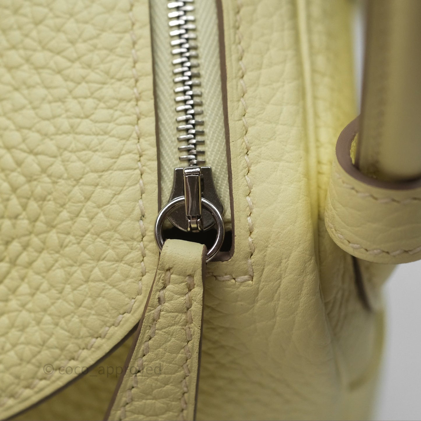 Hermès Mini Lindy II 20 Jaune Milton Clemence Palladium Hardware