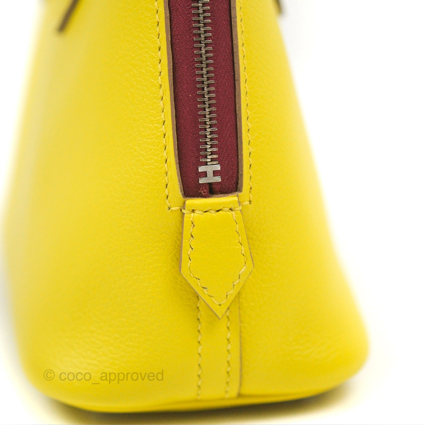 Hermès Bolide Mini 1923 Lime/Rouge H Evercolor Palladium Hardware