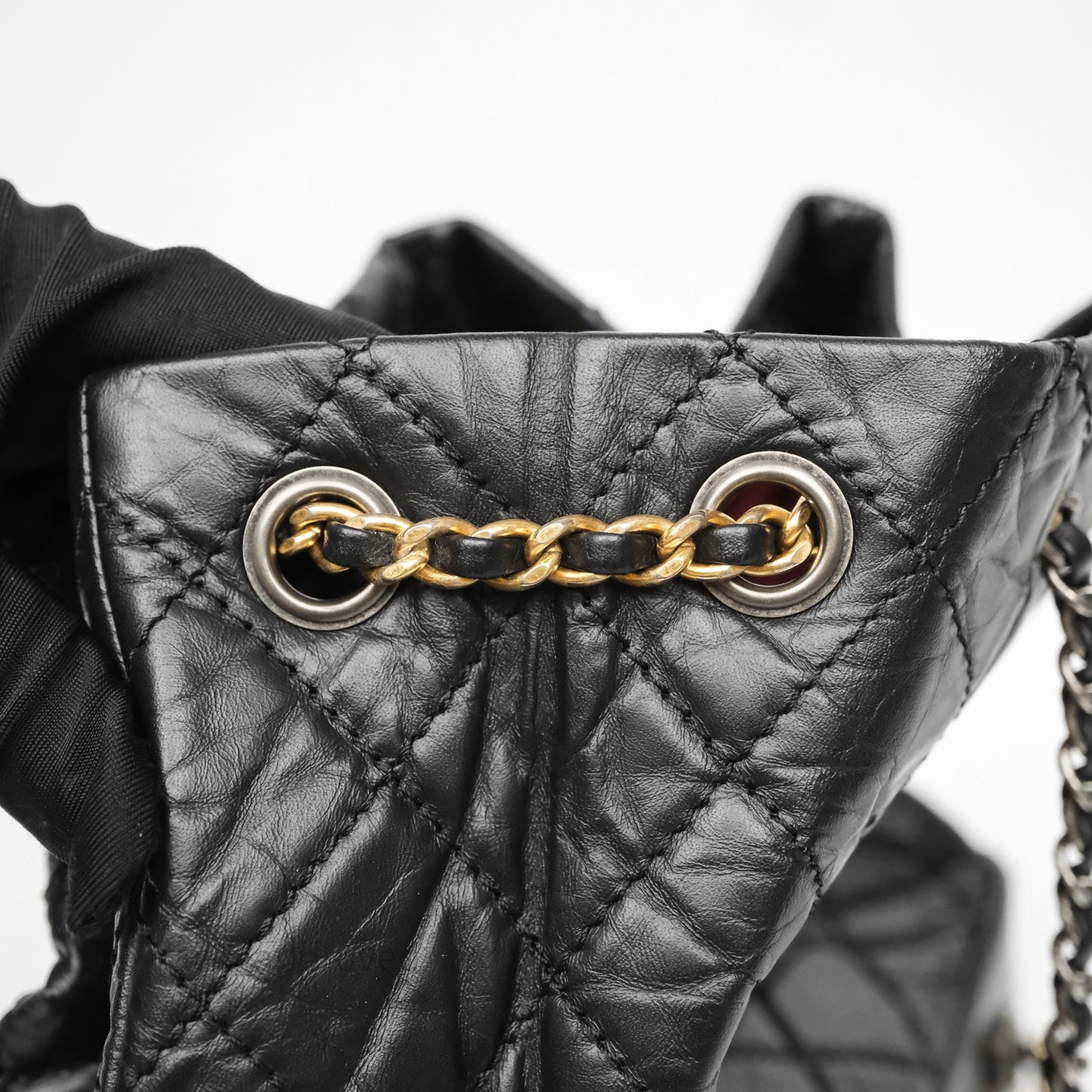 Chanel Small Gabrielle Backpack Black Aged Calfskin