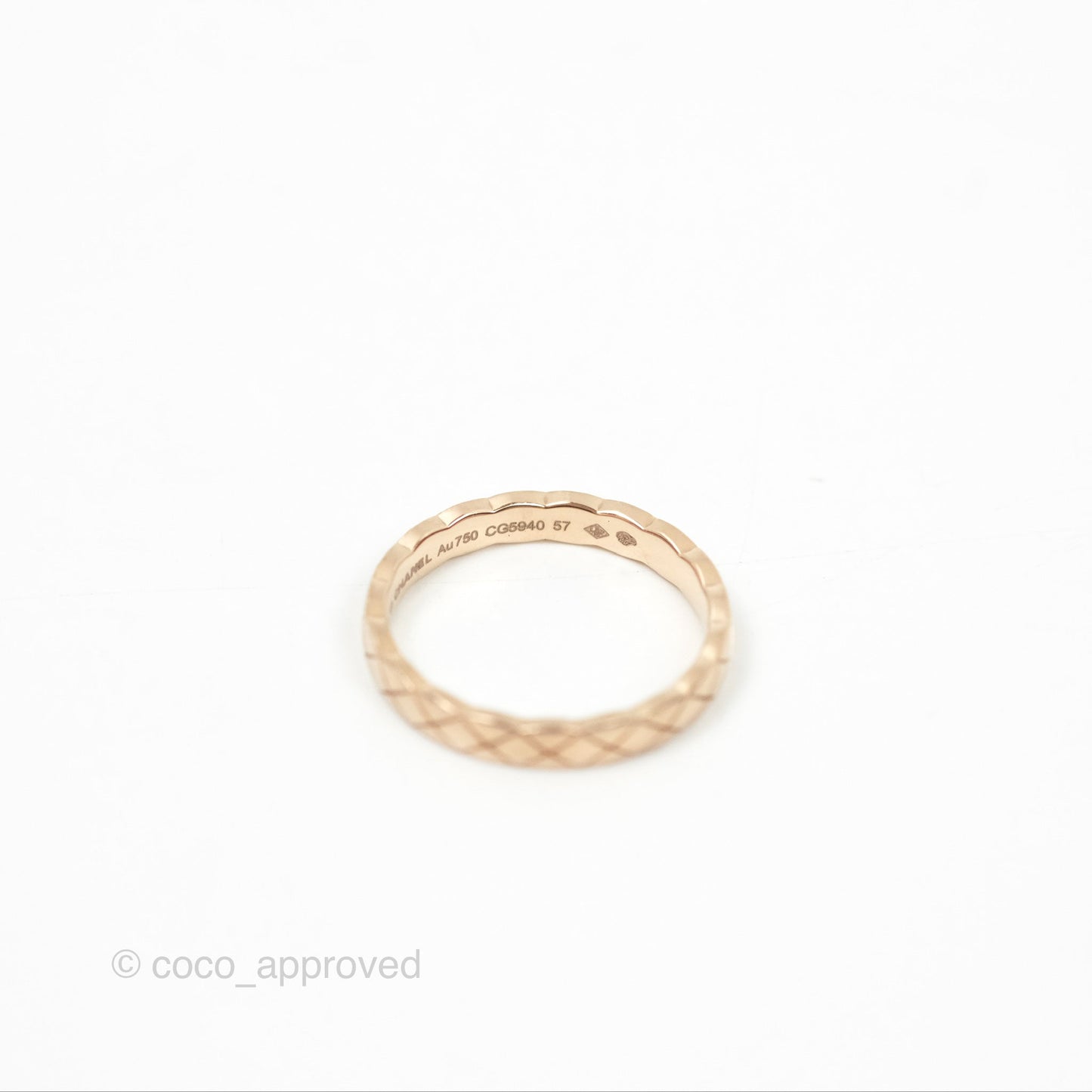 Chanel Coco Crush Ring 18K Beige Gold Size 57