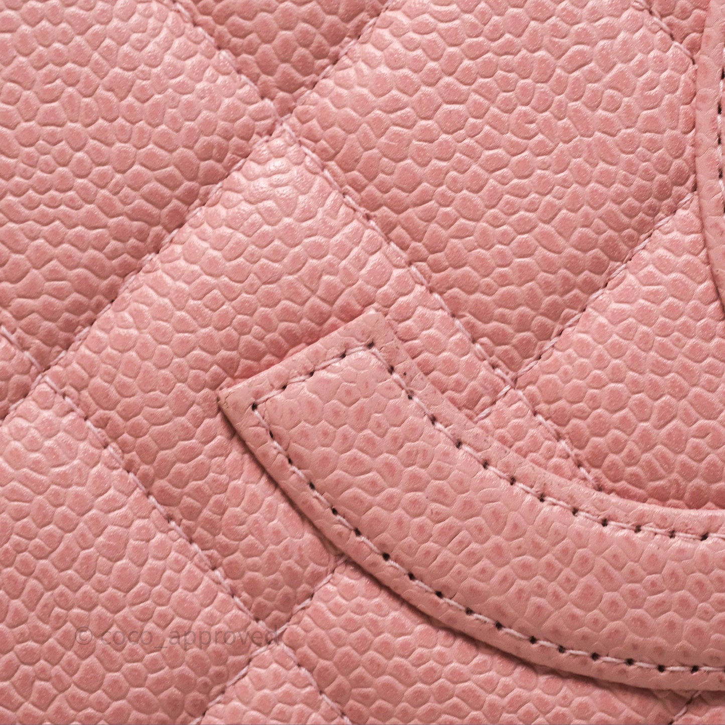 Chanel Vintage Mini CC Boston Bag Sakura Pink Caviar Gold Hardware