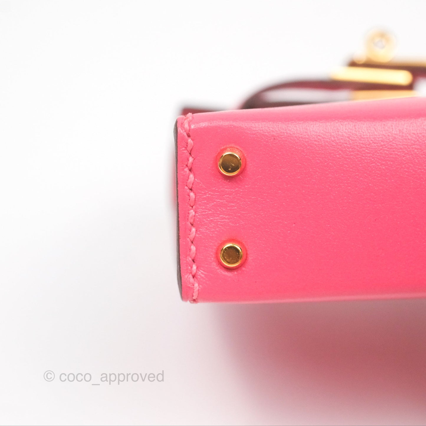 Hermès Kelly Twilly Around Bag Charm Pink Tadelakt Gold Hardware