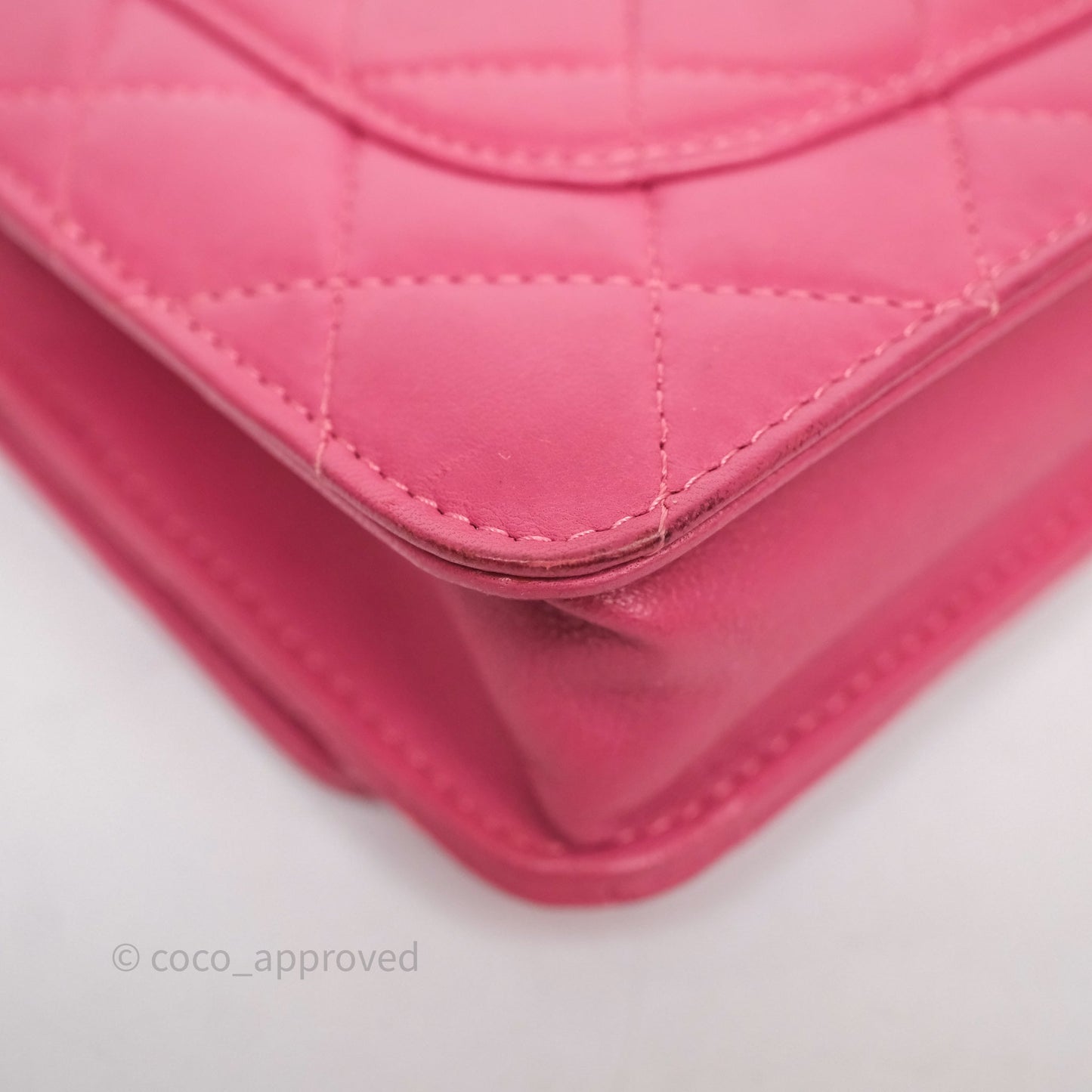 Chanel Quilted Classic WOC Pink Lambskin Gold Hardware