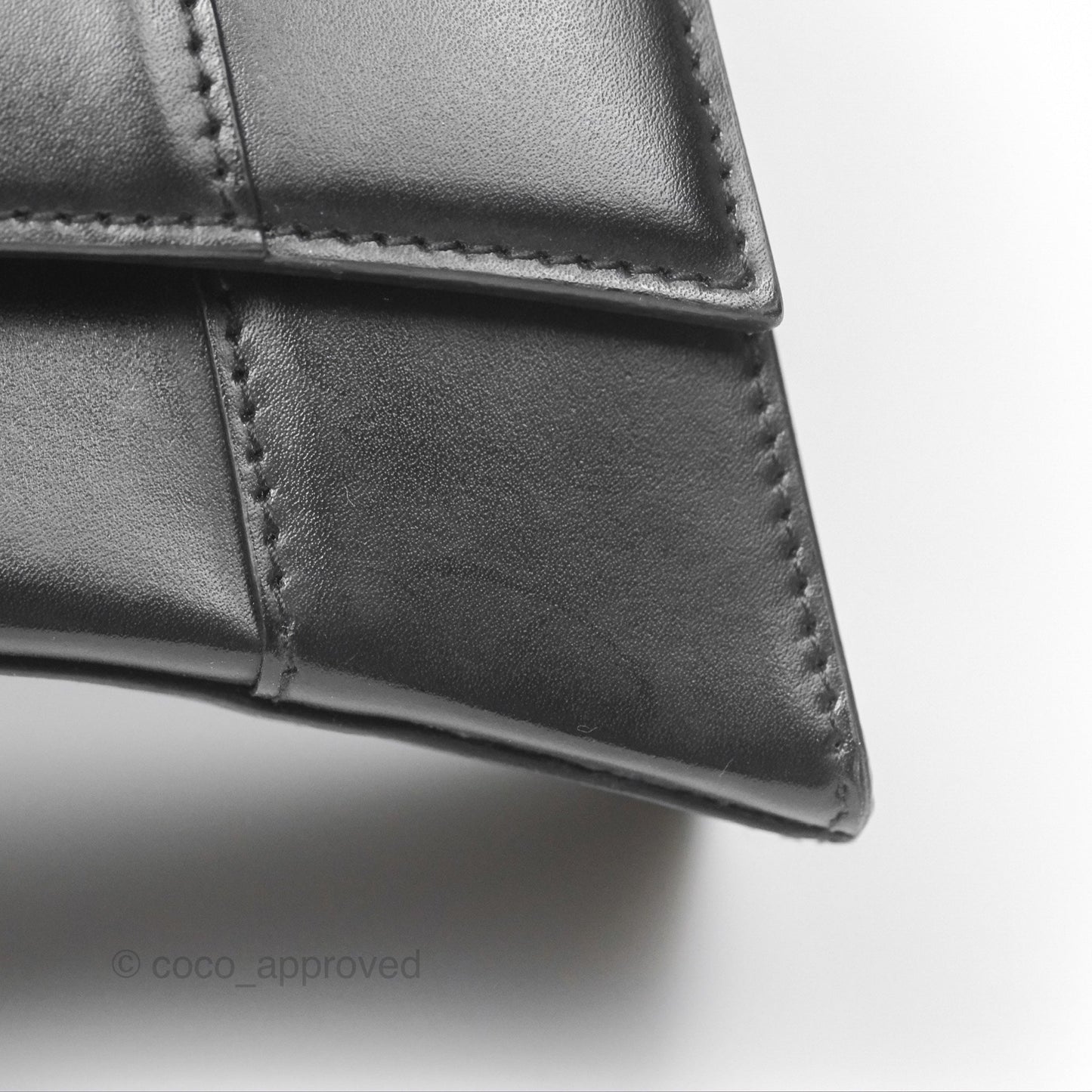 Balenciaga Small Hourglass Top Handle Bag Black Box Calfskin