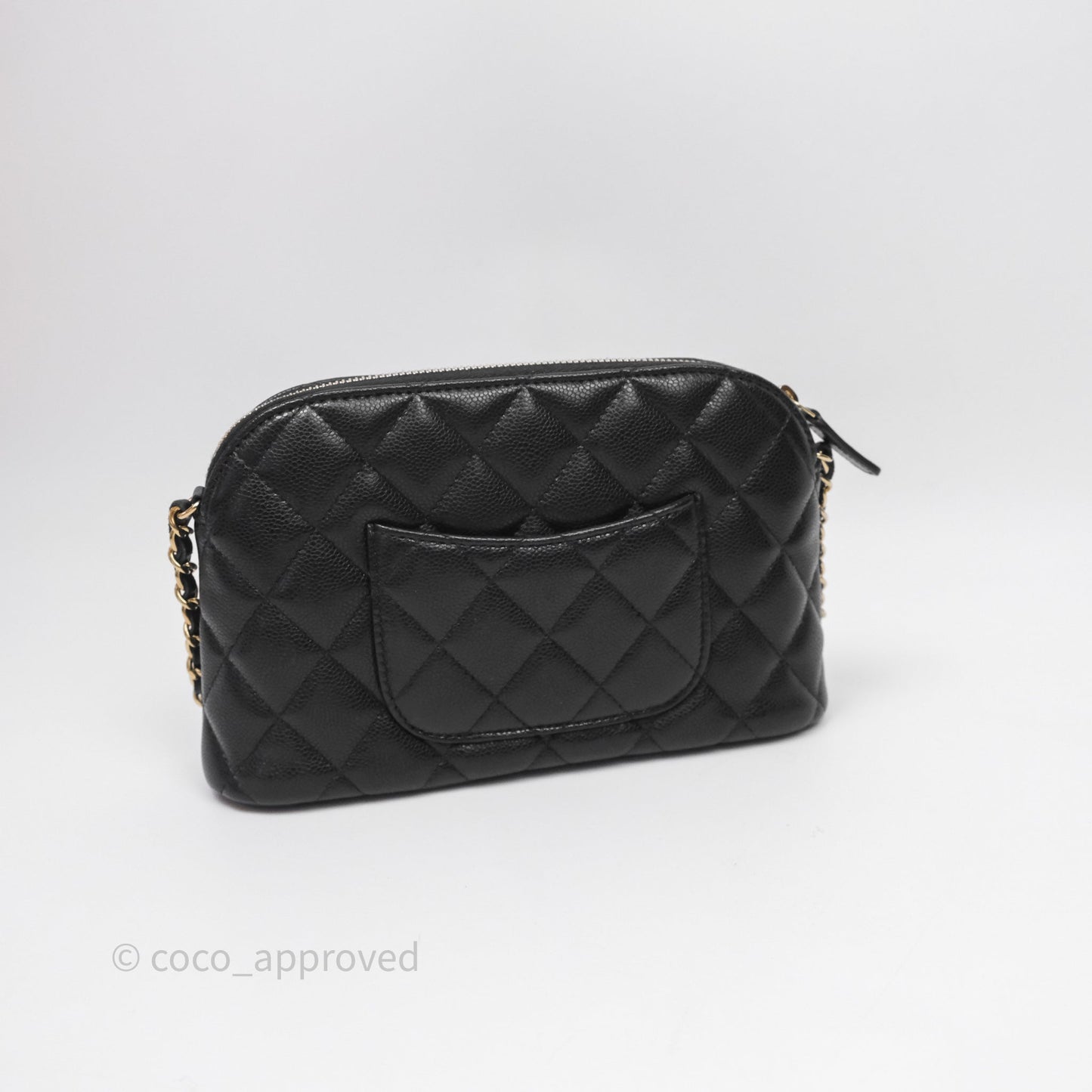 Chanel Clutch on Chain Black Caviar Gold Hardware