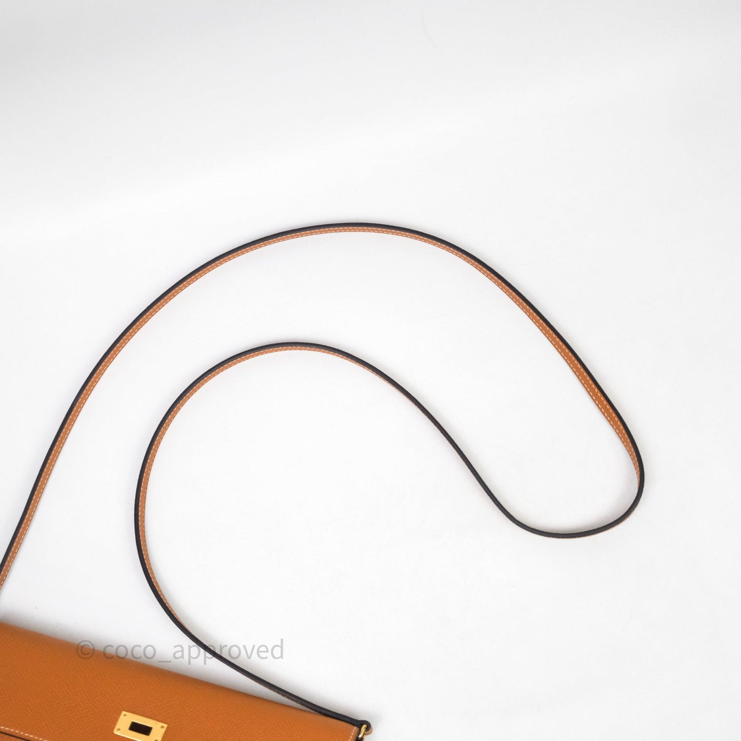 Hermès Kelly To Go Wallet Toffee 1H Epsom Gold Hardware