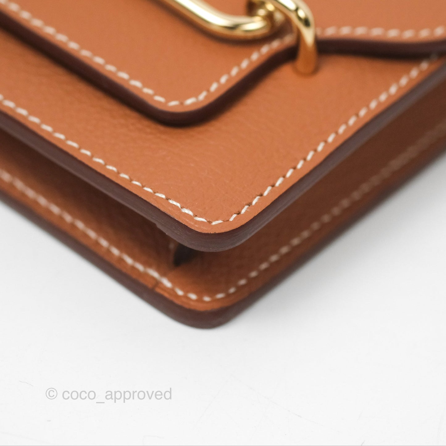 Hermès Roulis Slim Wallet Gold Evercolor Gold Hardware