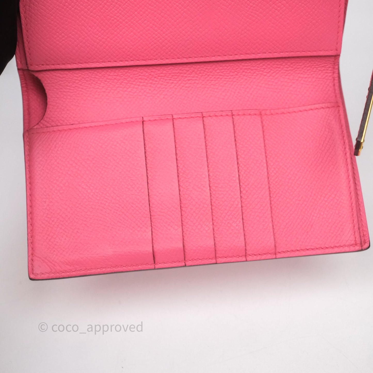Hermès Kelly Depliant Medium Wallet Rose Epsom Gold Hardware