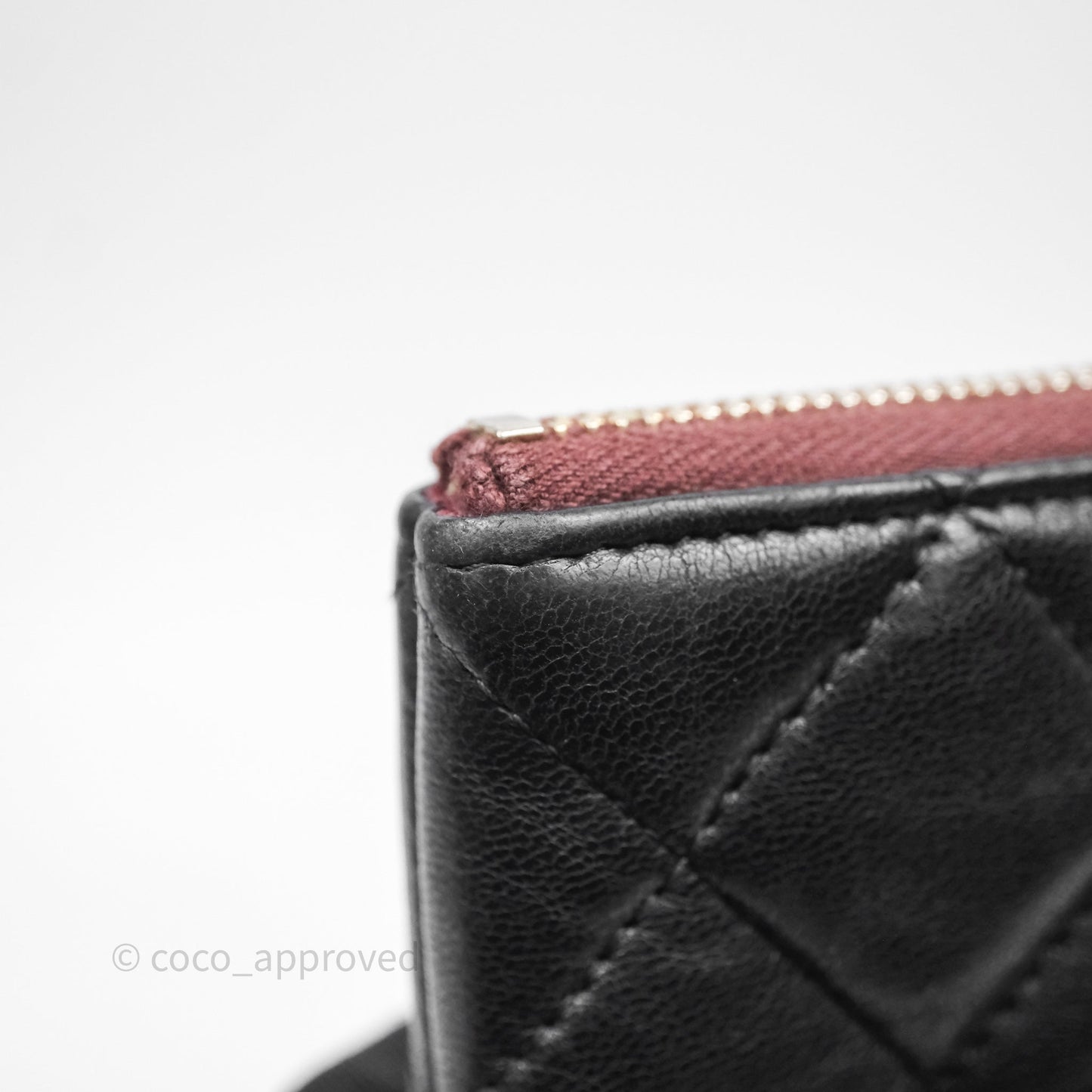 Chanel Classic Zipped Pouch Lambskin Black Gold Hardware