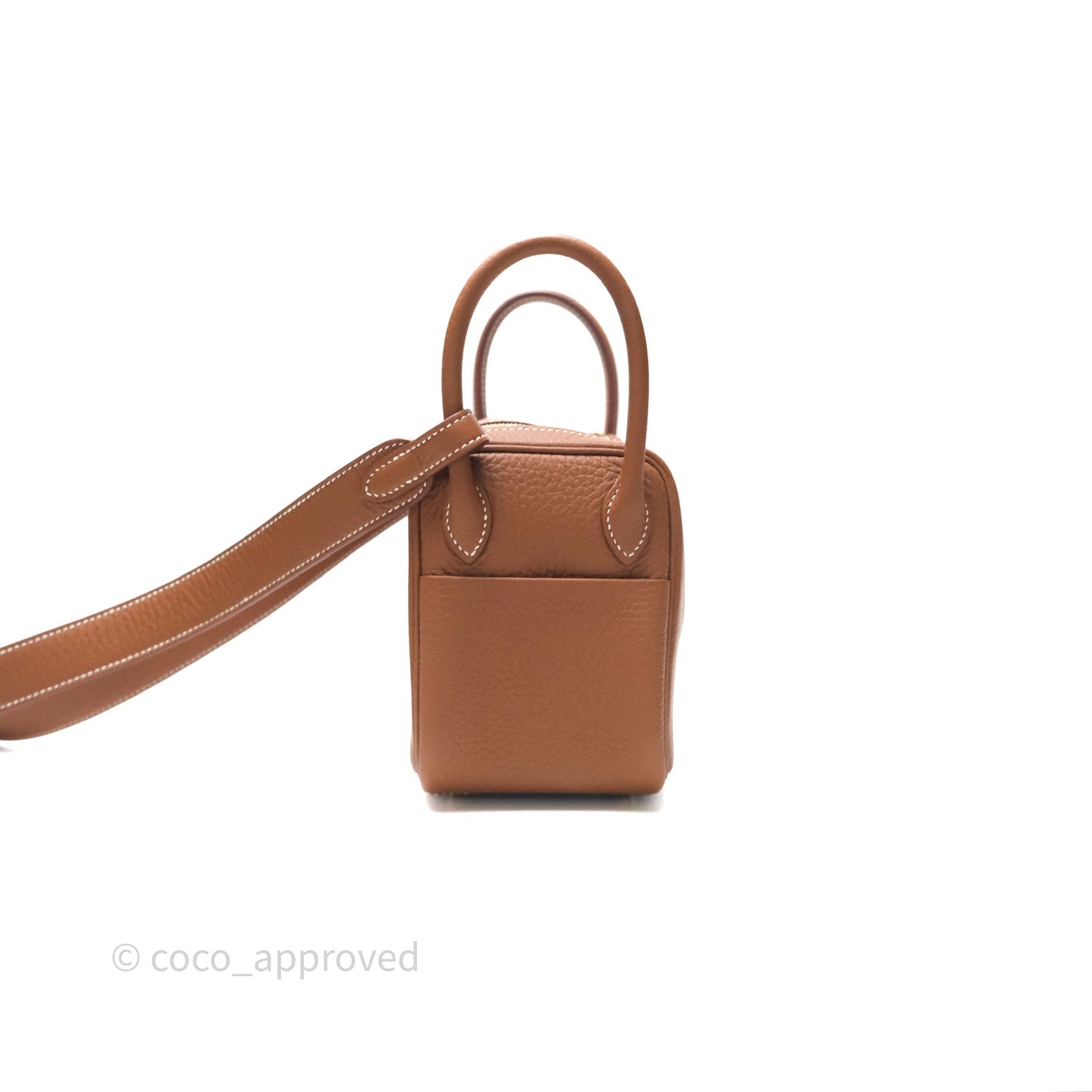 Hermès Mini Lindy 20 Gold Clemence Gold Hardware