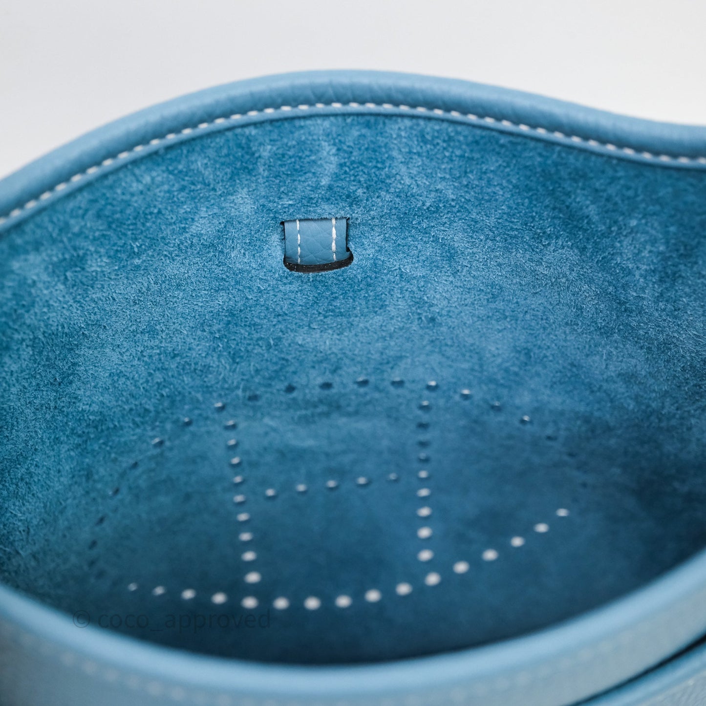 Hermès Evelyne 23 Bleu Jean 75 Clemence Palladium Hardware