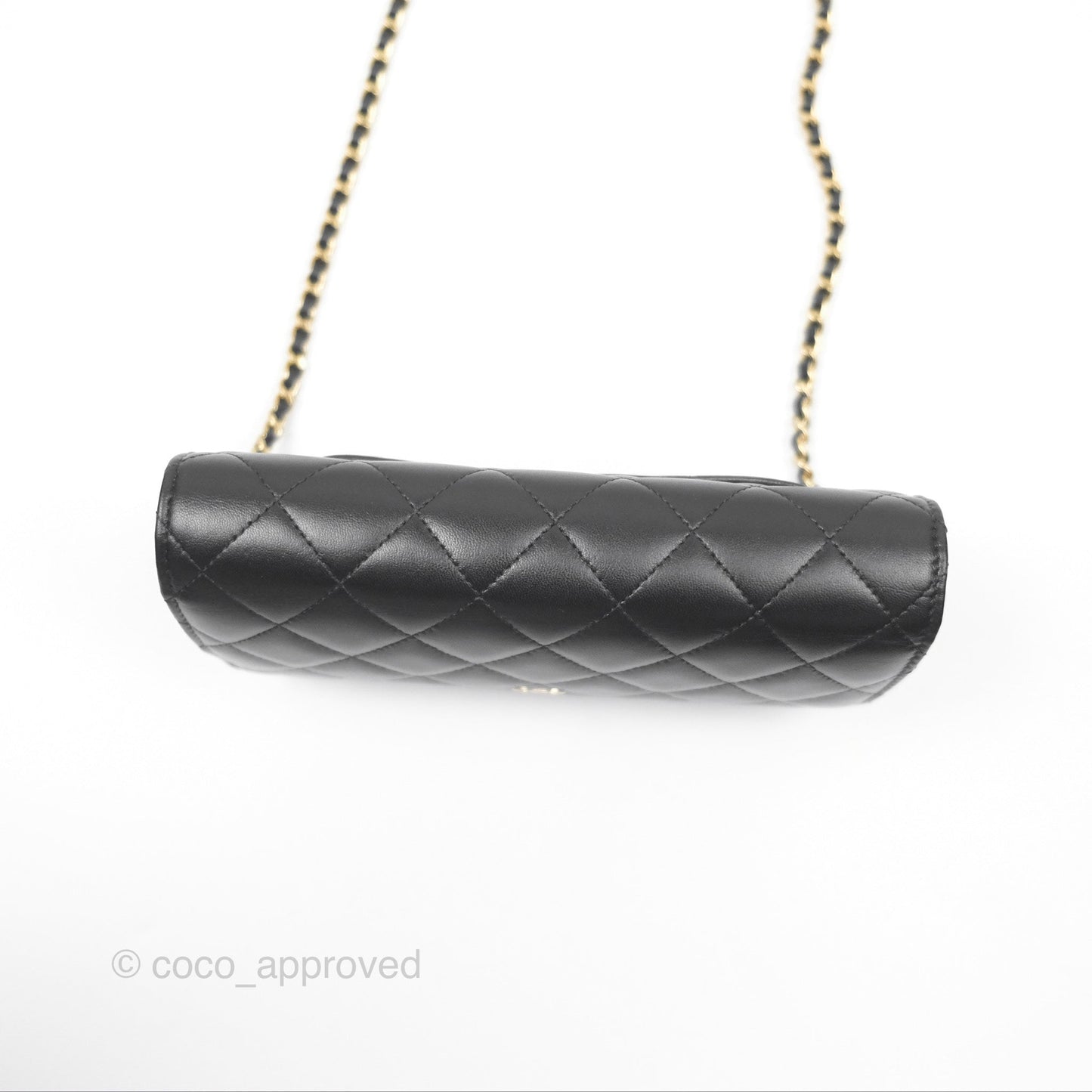 Chanel Quilted Classic WOC Black Lambskin Gold Hardware