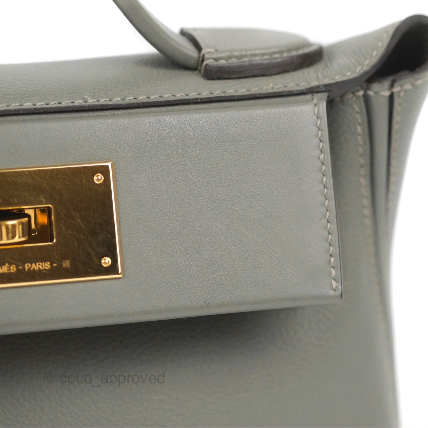 Hermès 24/24 21 Mini Gris Meyer 0L Evercolor/Swift Gold Hardware