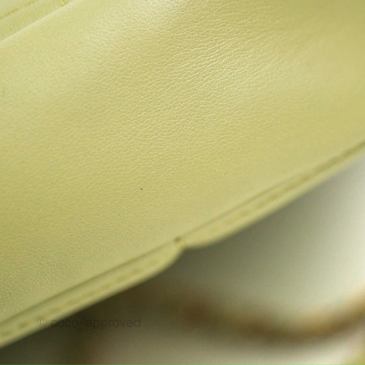 Chanel Small Quilted Diamond Cut Bag Green Lambskin Aged Gold Hardware