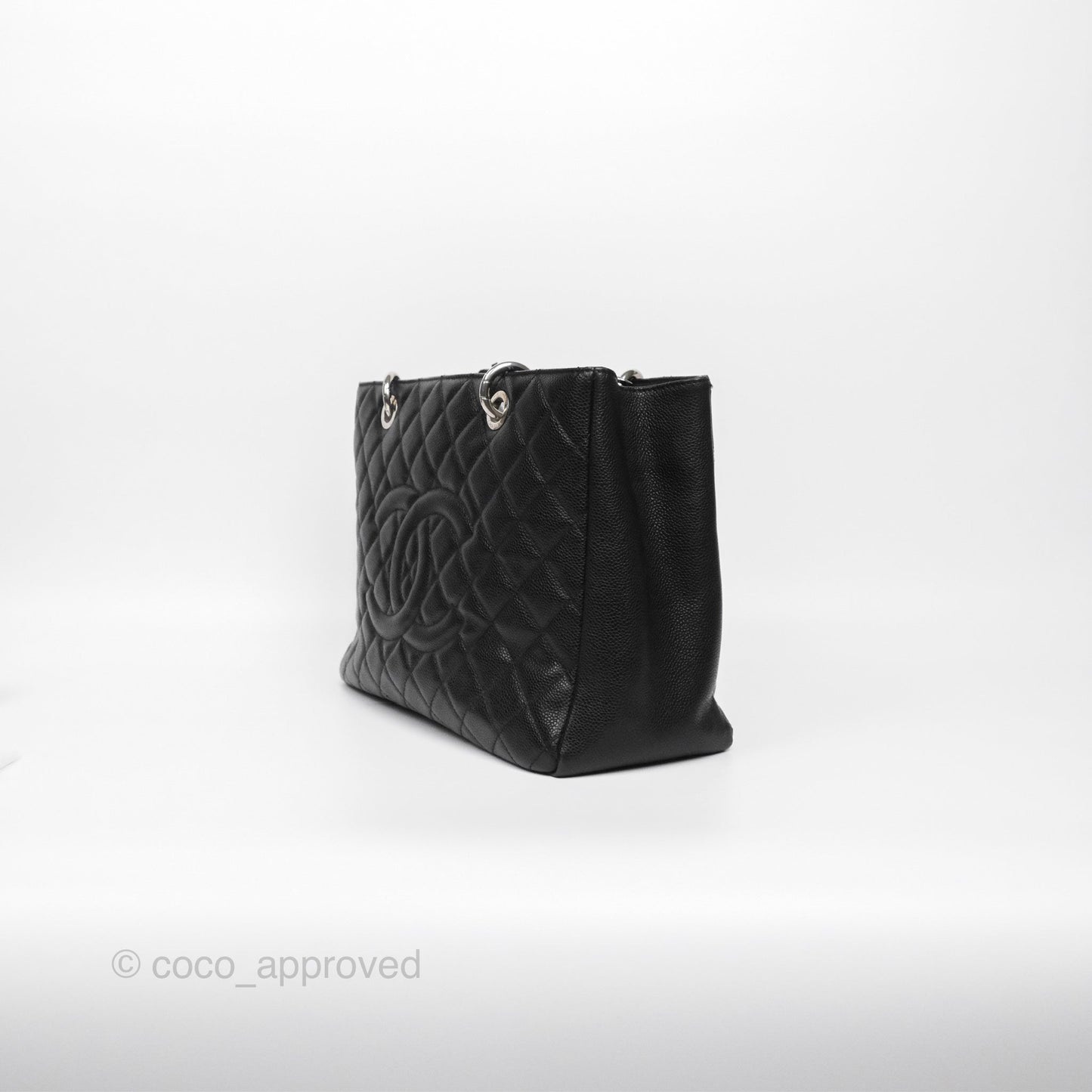Chanel GST Black Caviar Silver Hardware