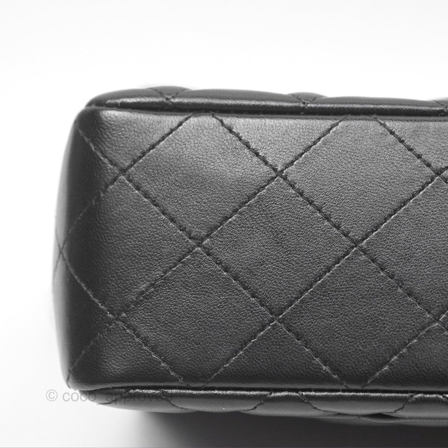 Chanel Mini Rectangular Flap Quilted Black Lambskin Gold Hardware