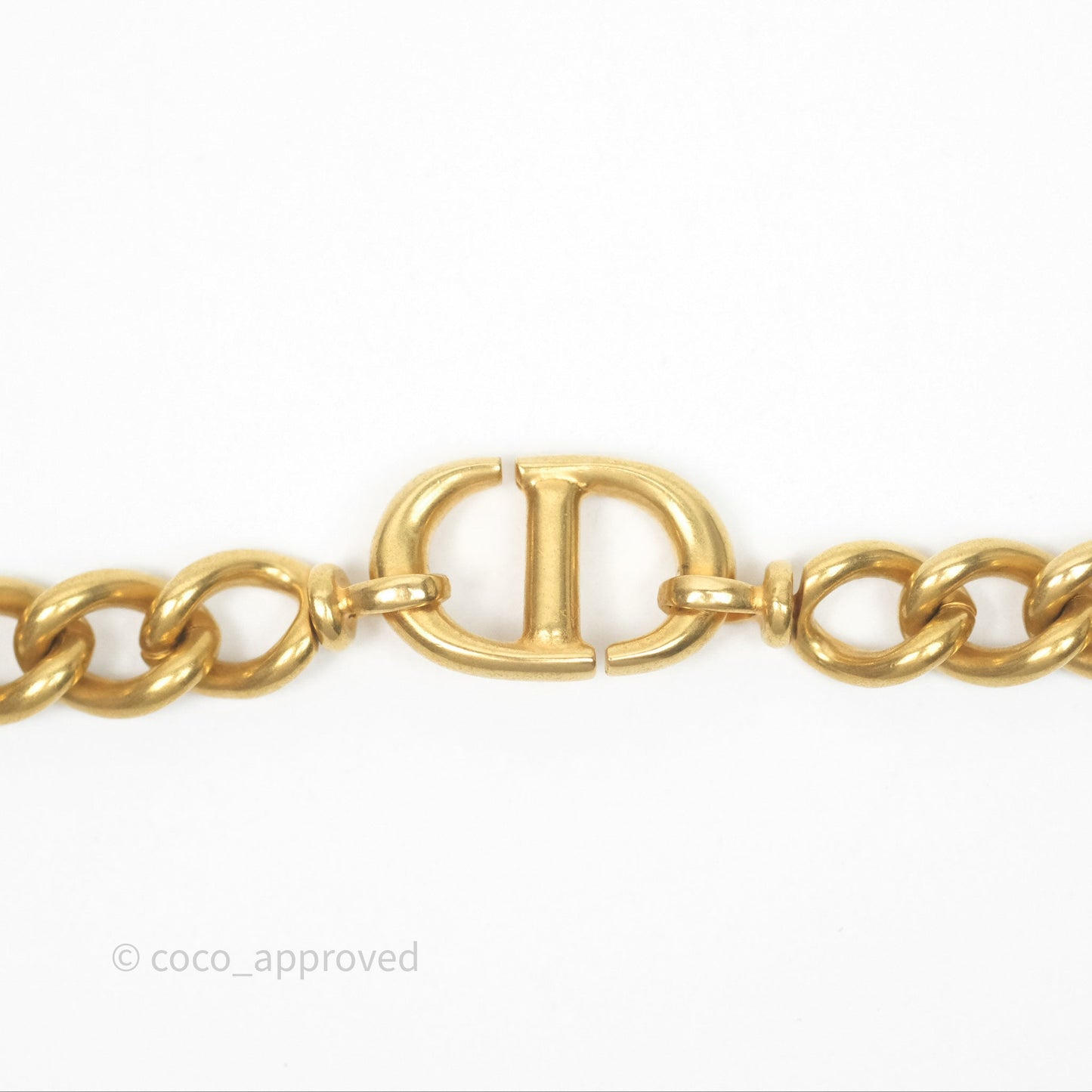 Christian Dior Petit CD Choker Necklace Gold Tone