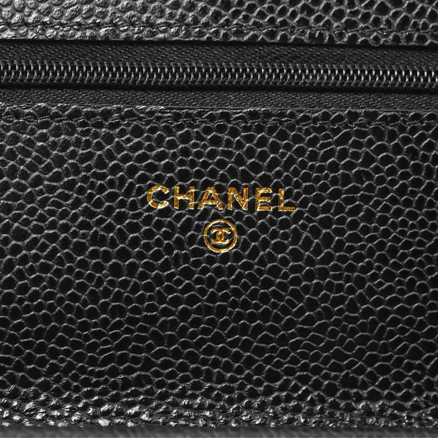 Chanel Classic Quilted Wallet On Chain WOC Black Caviar Gold Hardware