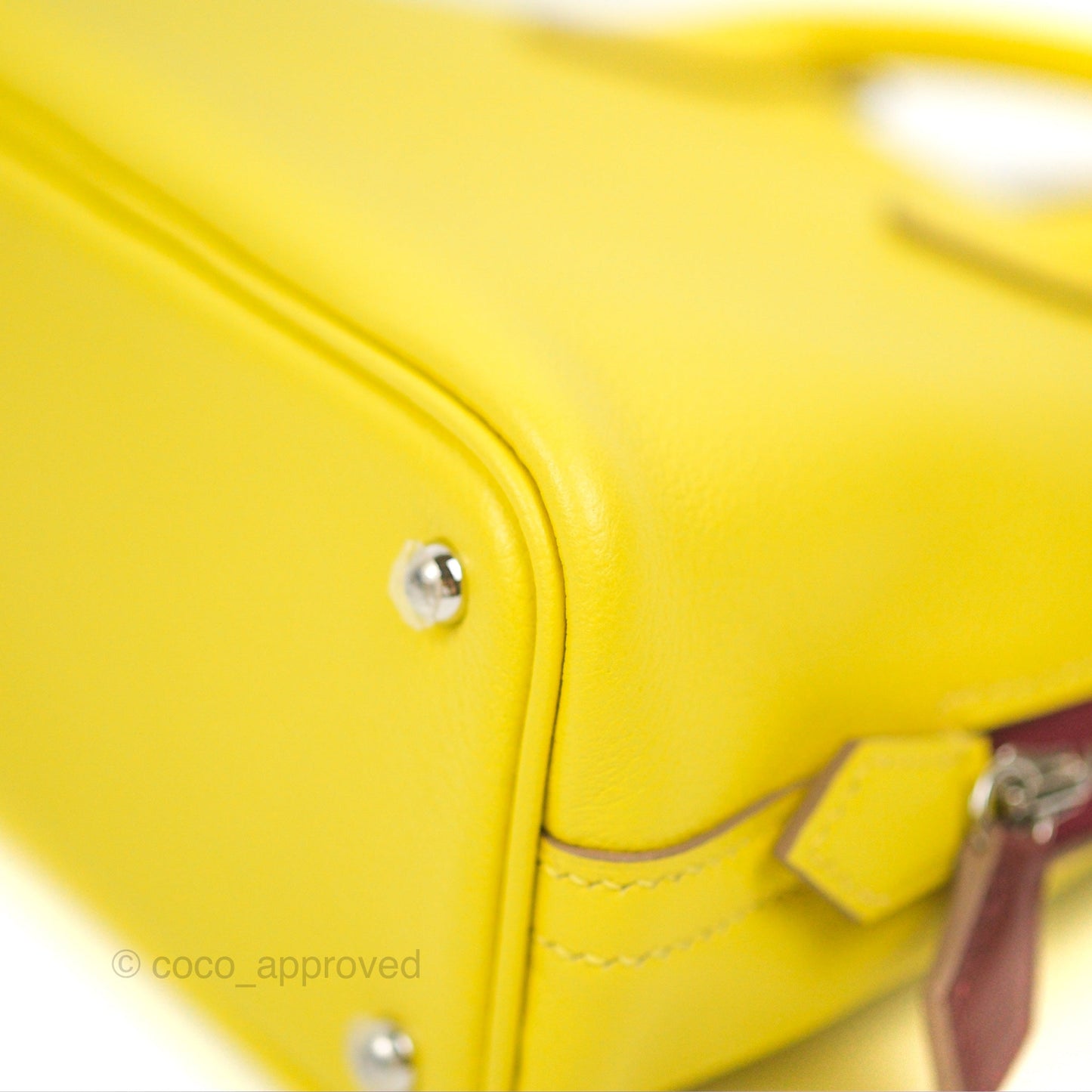 Hermès Bolide Mini 1923 Lime/Rouge H Evercolor Palladium Hardware