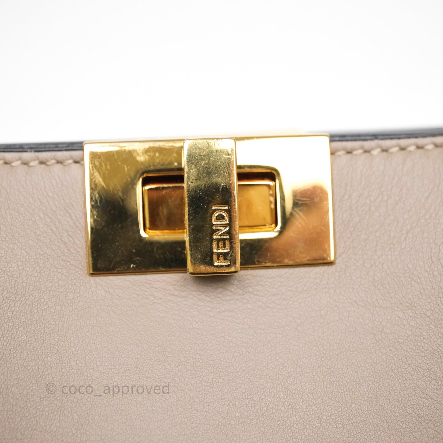 Fendi Peekaboo Iconic Essentially Bag Calfskin Beige