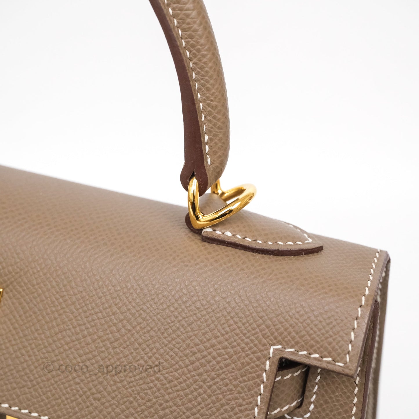 Hermès Kelly 25 Etoupe 18 Epsom Gold Hardware