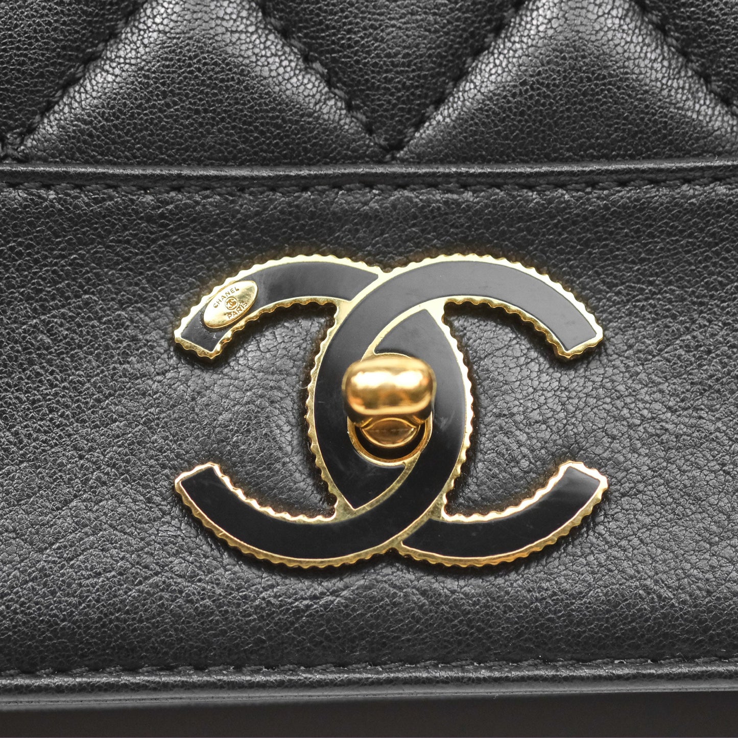 Chanel Mademoiselle Flap Bag Black Calfskin Gold Hardware