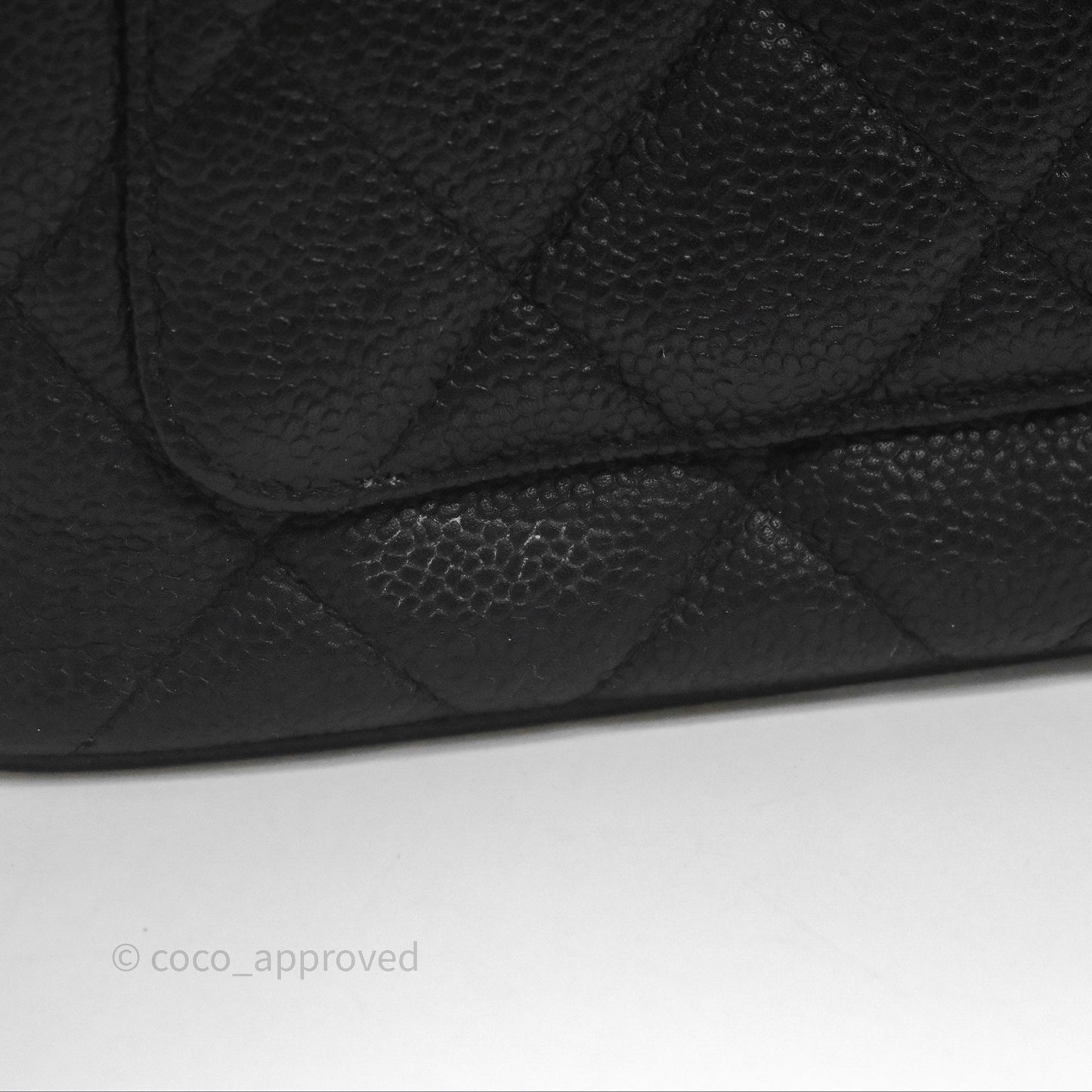 Chanel Vintage Medallion CC Black Caviar Tote Bag Gold Hardware