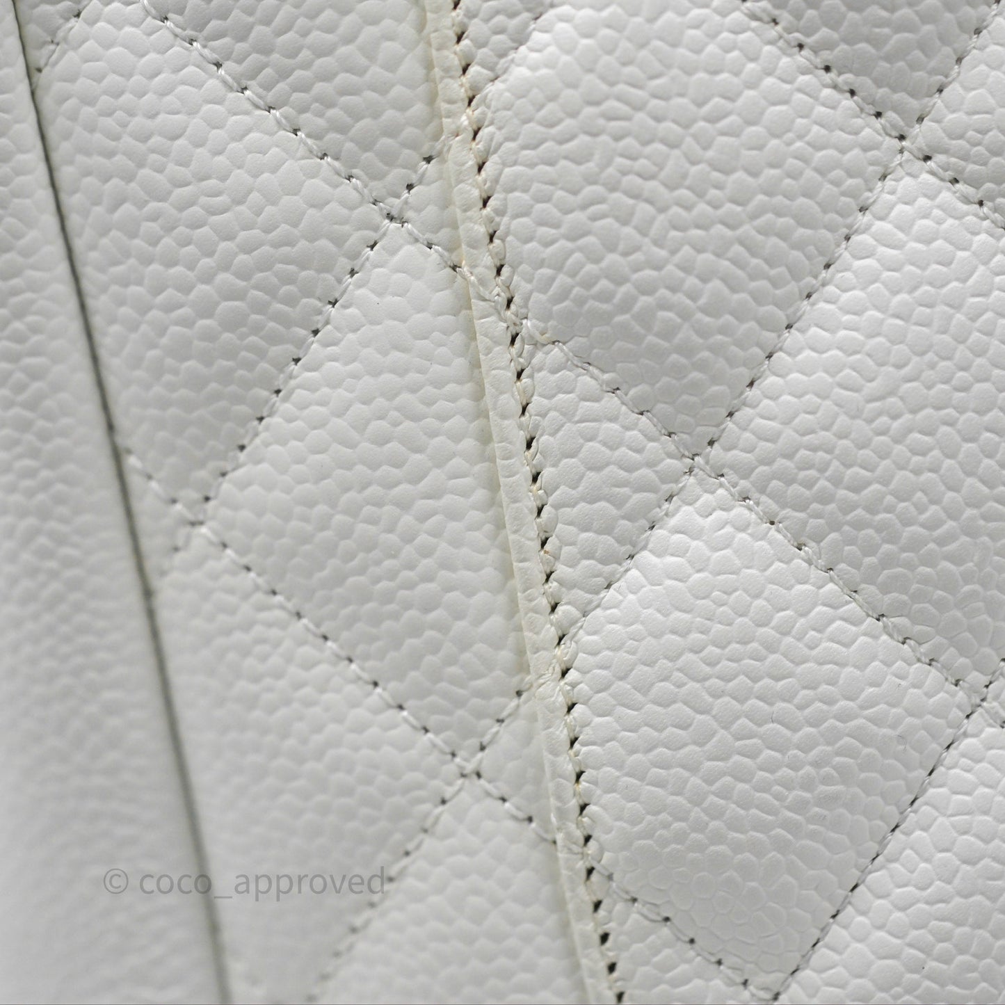 Chanel GST White Caviar Silver Hardware