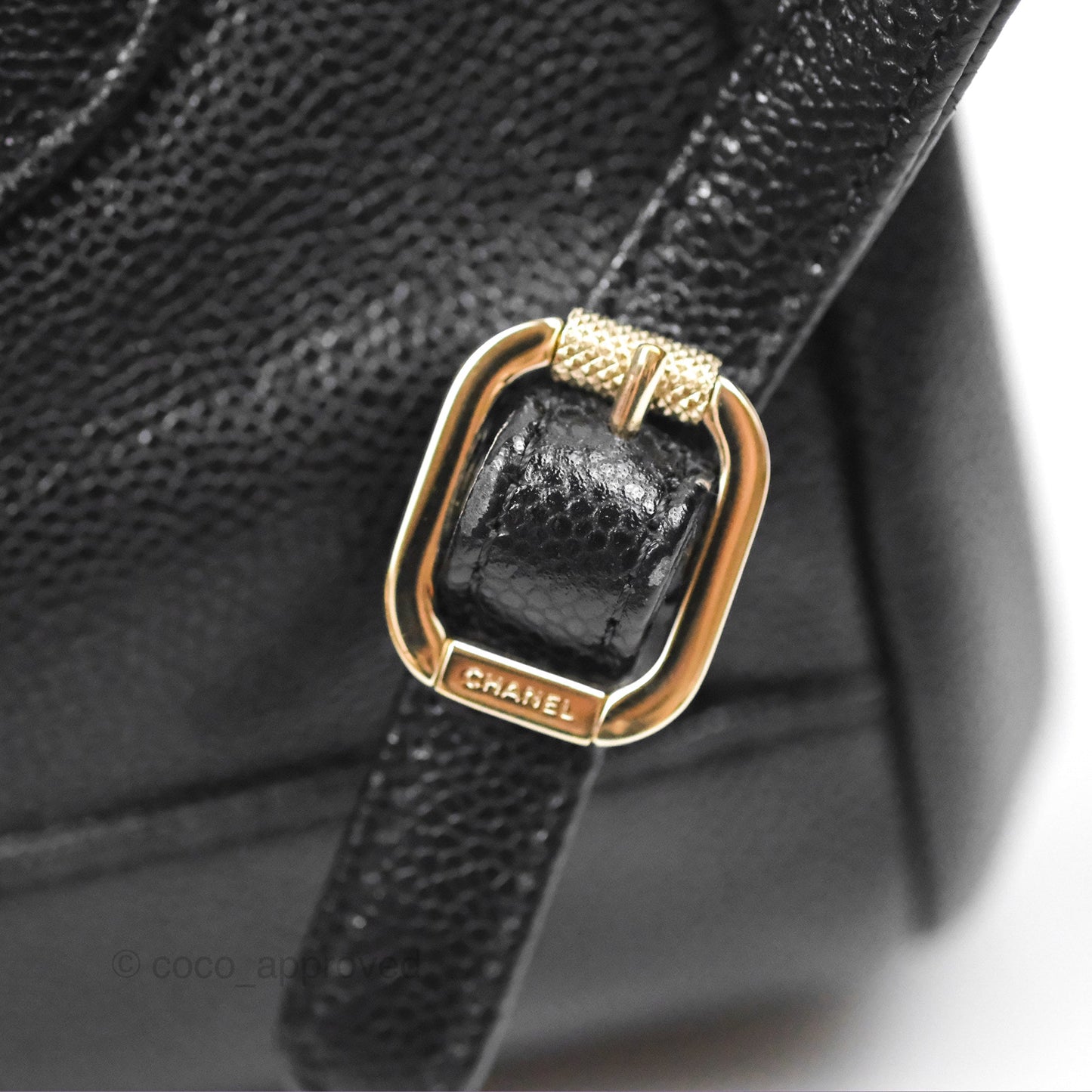 Chanel Quilted Business Affinity Backpack Black Caviar Gold Hardware