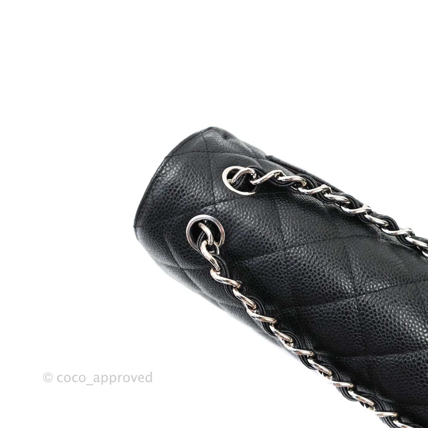 Chanel Jumbo Double Flap Black Caviar Silver Hardware⁣⁣